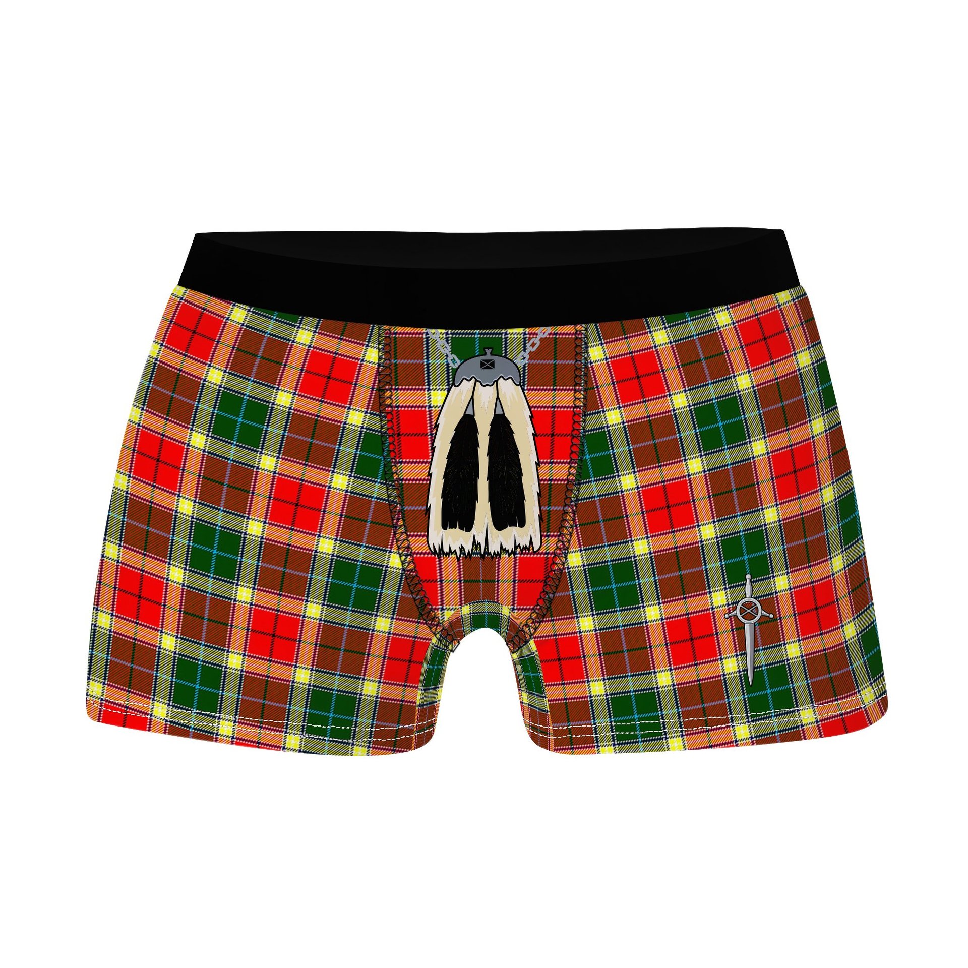ScotsTee Shop Scottish Gibbs Clan Highland Kilt Sporran Tartan Boxer Briefs
