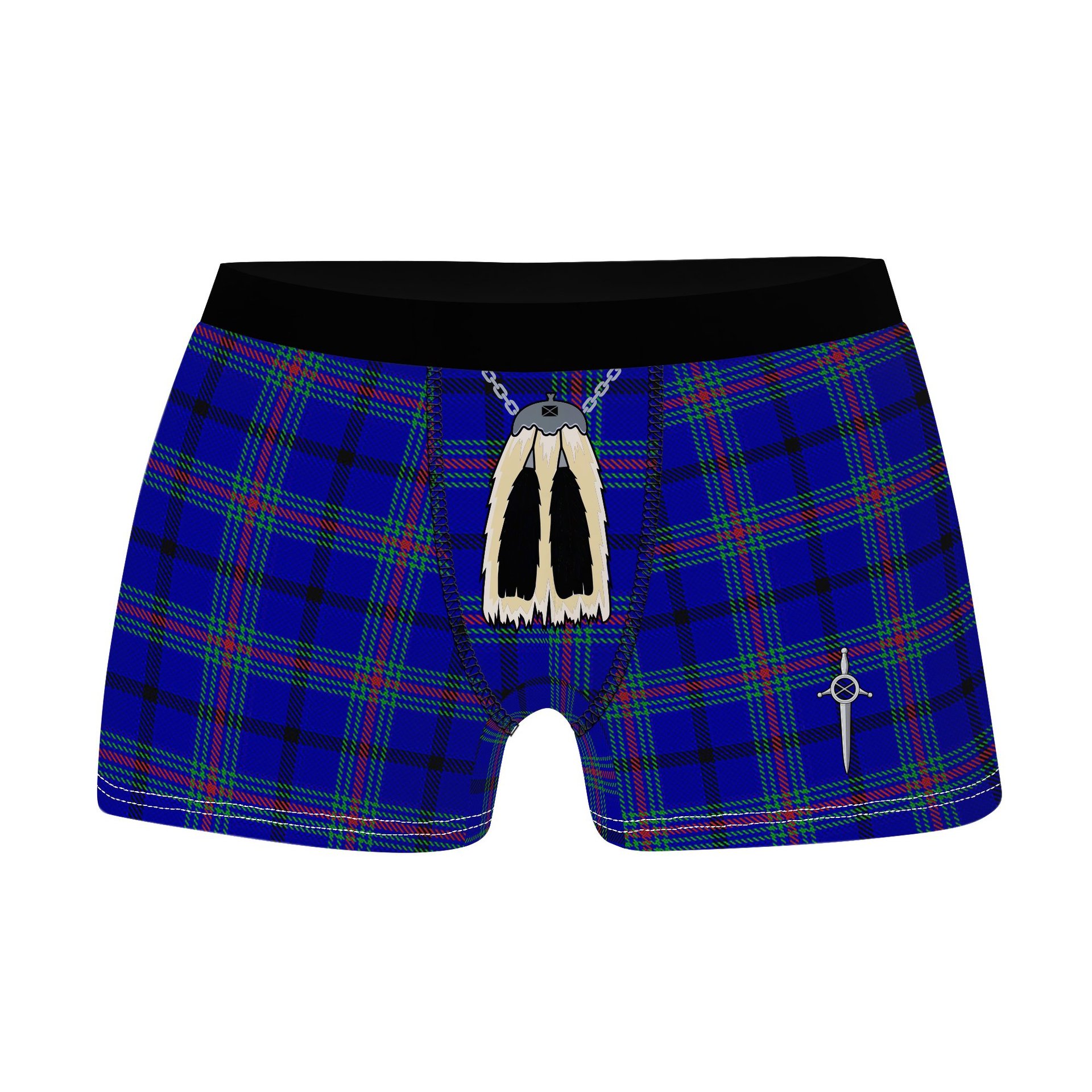 ScotsTee Shop Scottish Kinding Clan Highland Kilt Sporran Tartan Boxer Briefs
