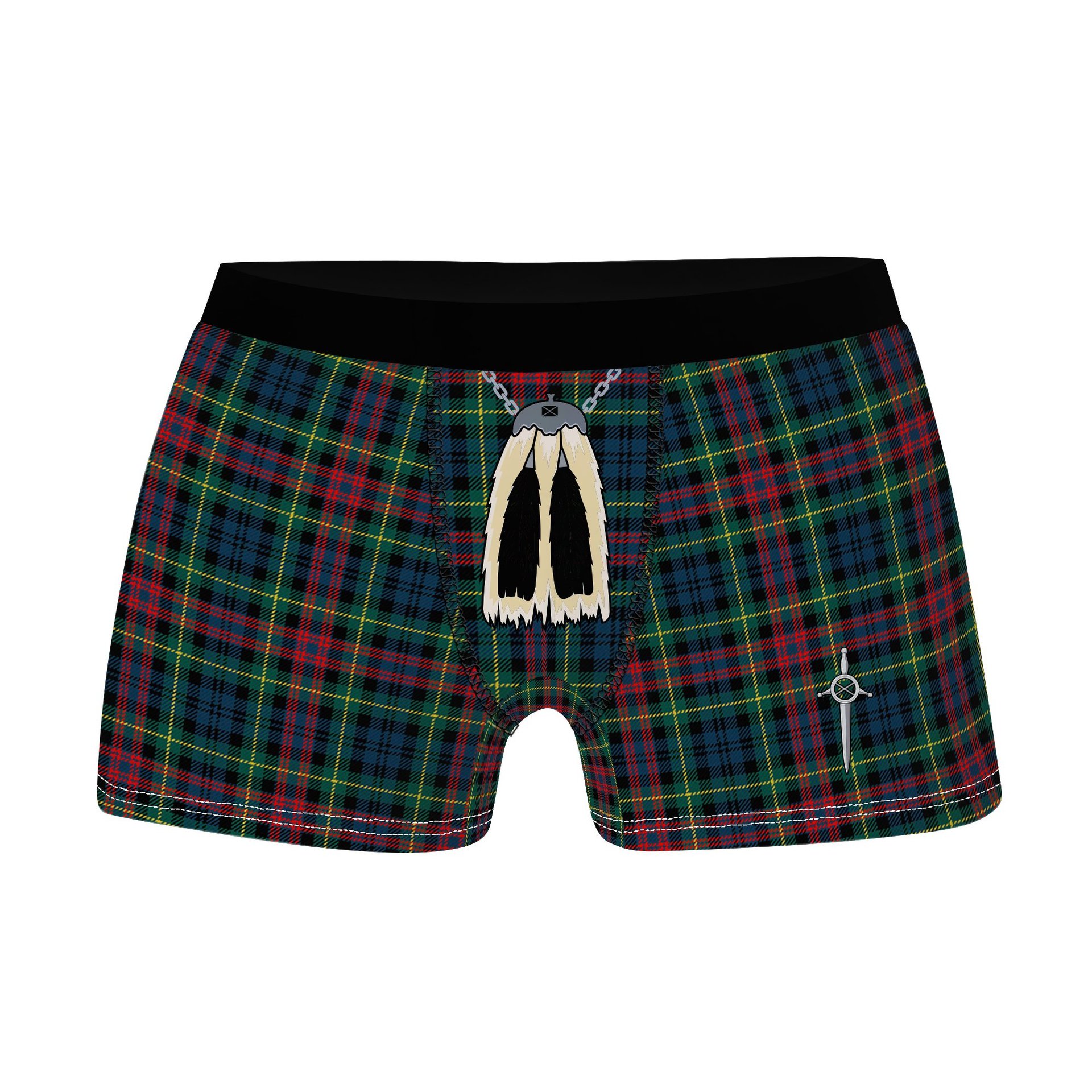ScotsTee Shop Scottish Keith District Modern Clan Highland Kilt Sporran Tartan Boxer Briefs