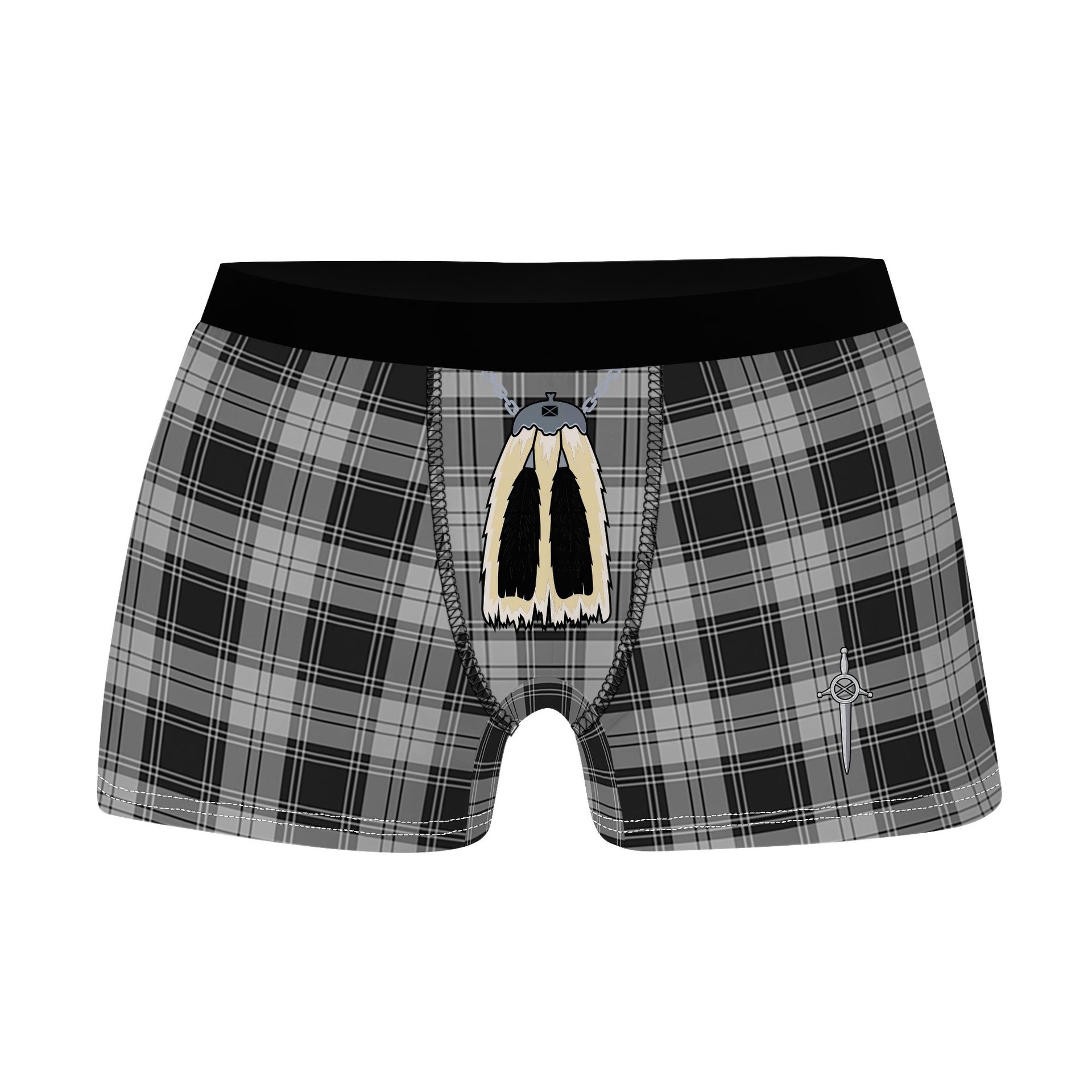 ScotsTee Shop Scottish Glendinning Clan Highland Kilt Sporran Tartan Boxer Briefs