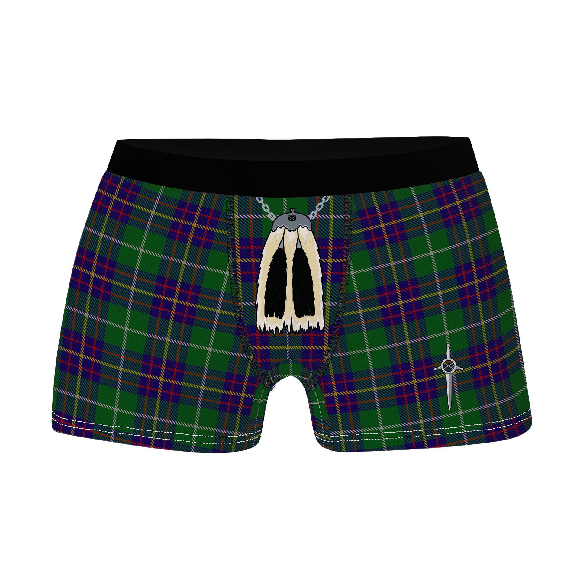 ScotsTee Shop Scottish Inglis Clan Highland Kilt Sporran Tartan Boxer Briefs