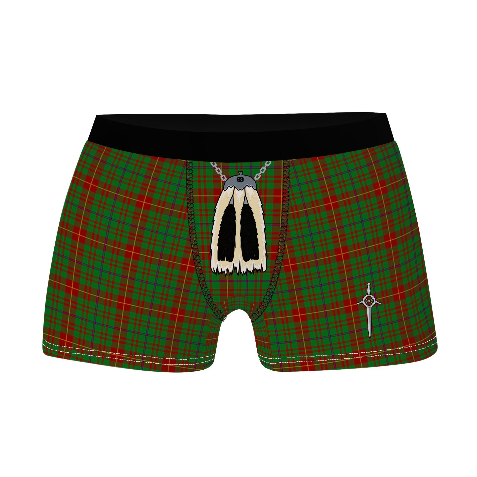 ScotsTee Shop Scottish Fulton SC Clan Highland Kilt Sporran Tartan Boxer Briefs