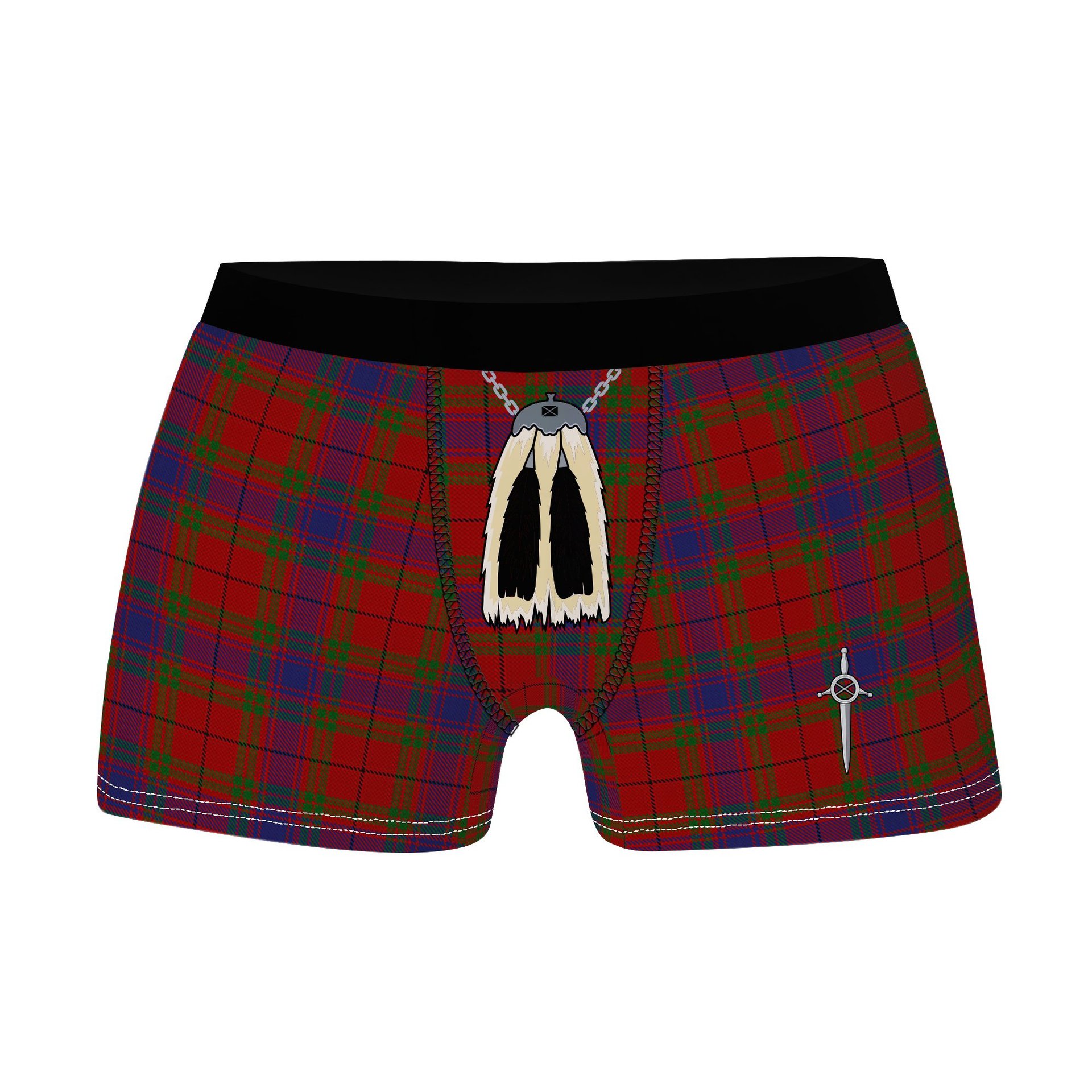 ScotsTee Shop Scottish Gates Clan Highland Kilt Sporran Tartan Boxer Briefs