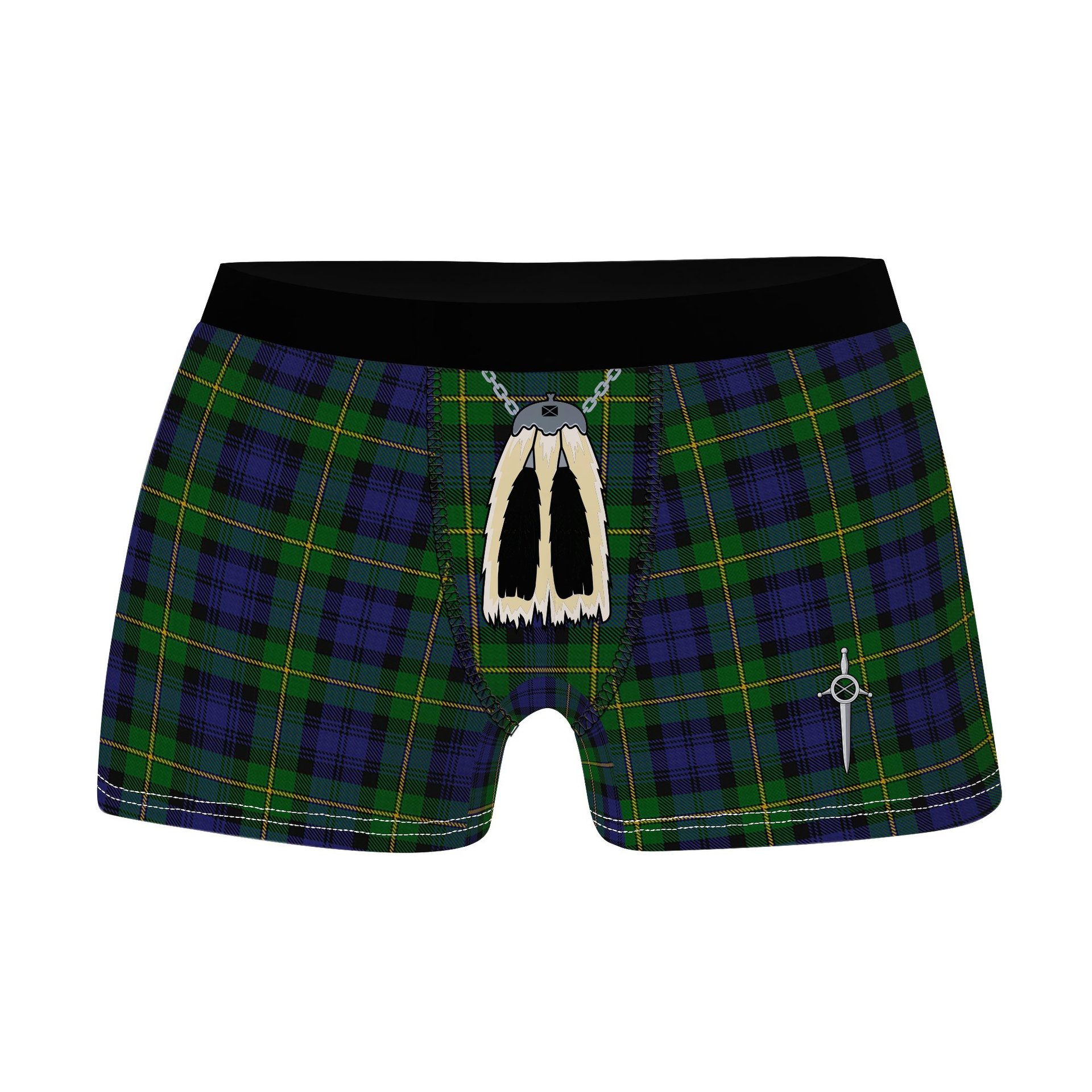 ScotsTee Shop Scottish Gordon Clan Clan Highland Kilt Sporran Tartan Boxer Briefs