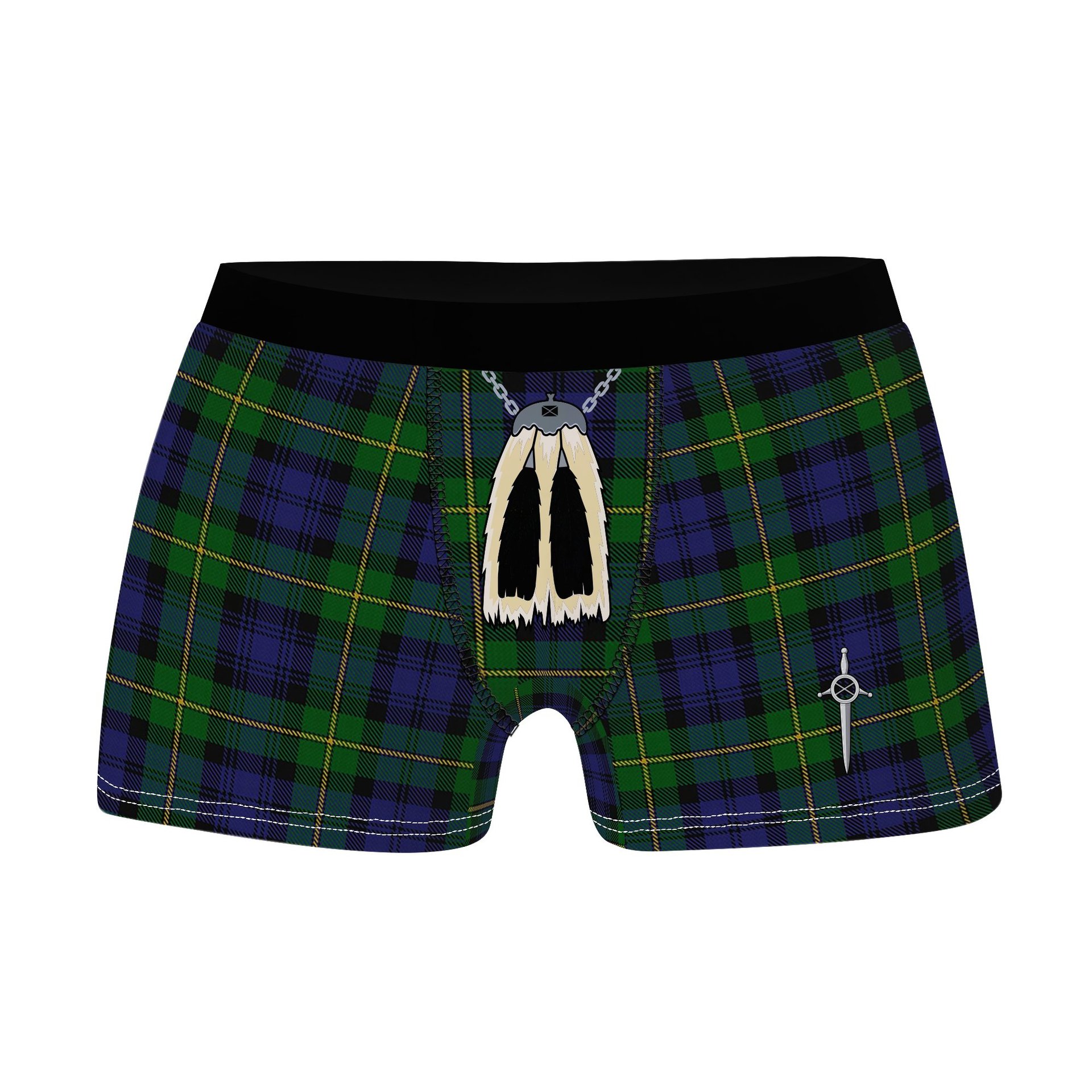 ScotsTee Shop Scottish Gordon Clan Highland Kilt Sporran Tartan Boxer Briefs