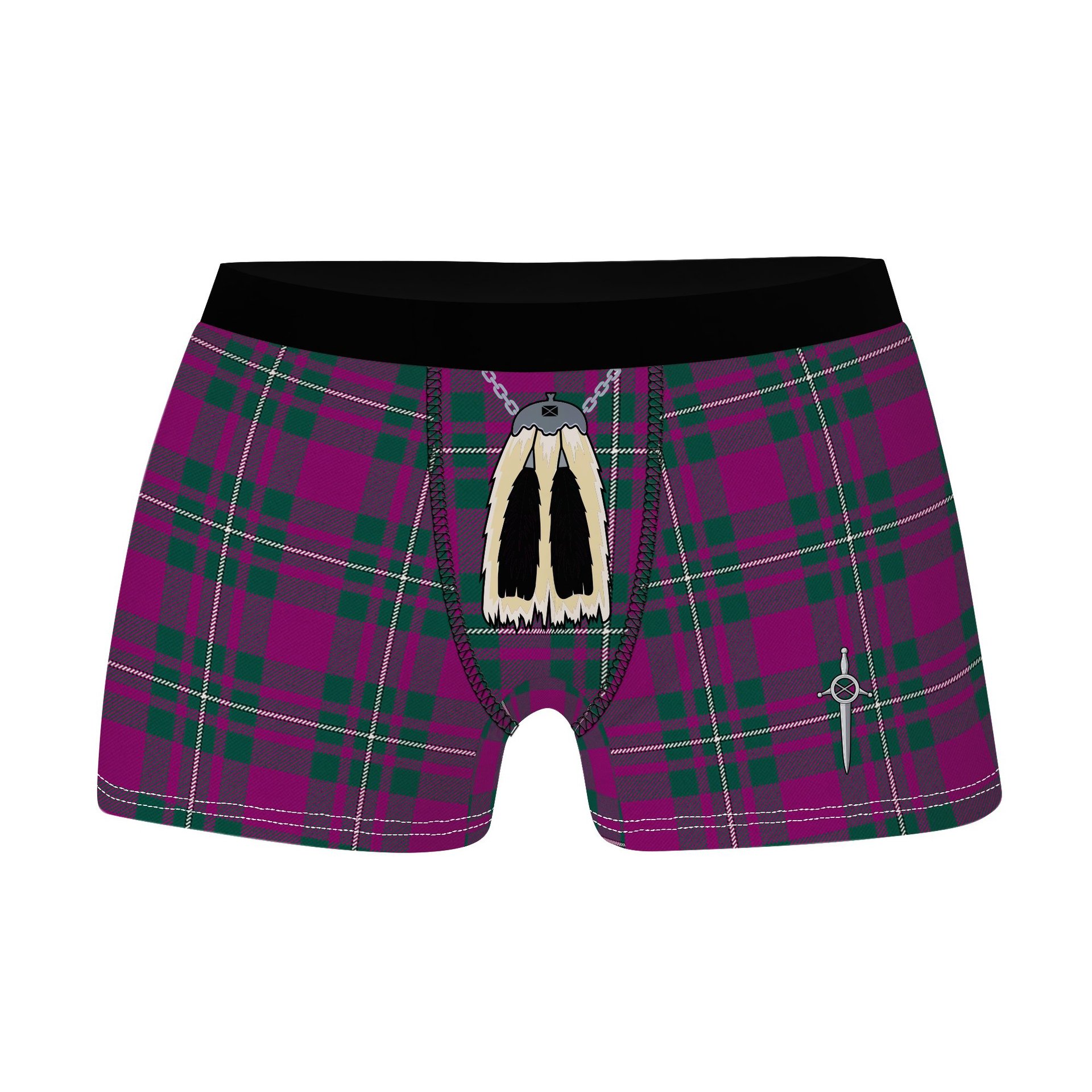 ScotsTee Shop Scottish Gregor Hunting Modern Clan Highland Kilt Sporran Tartan Boxer Briefs