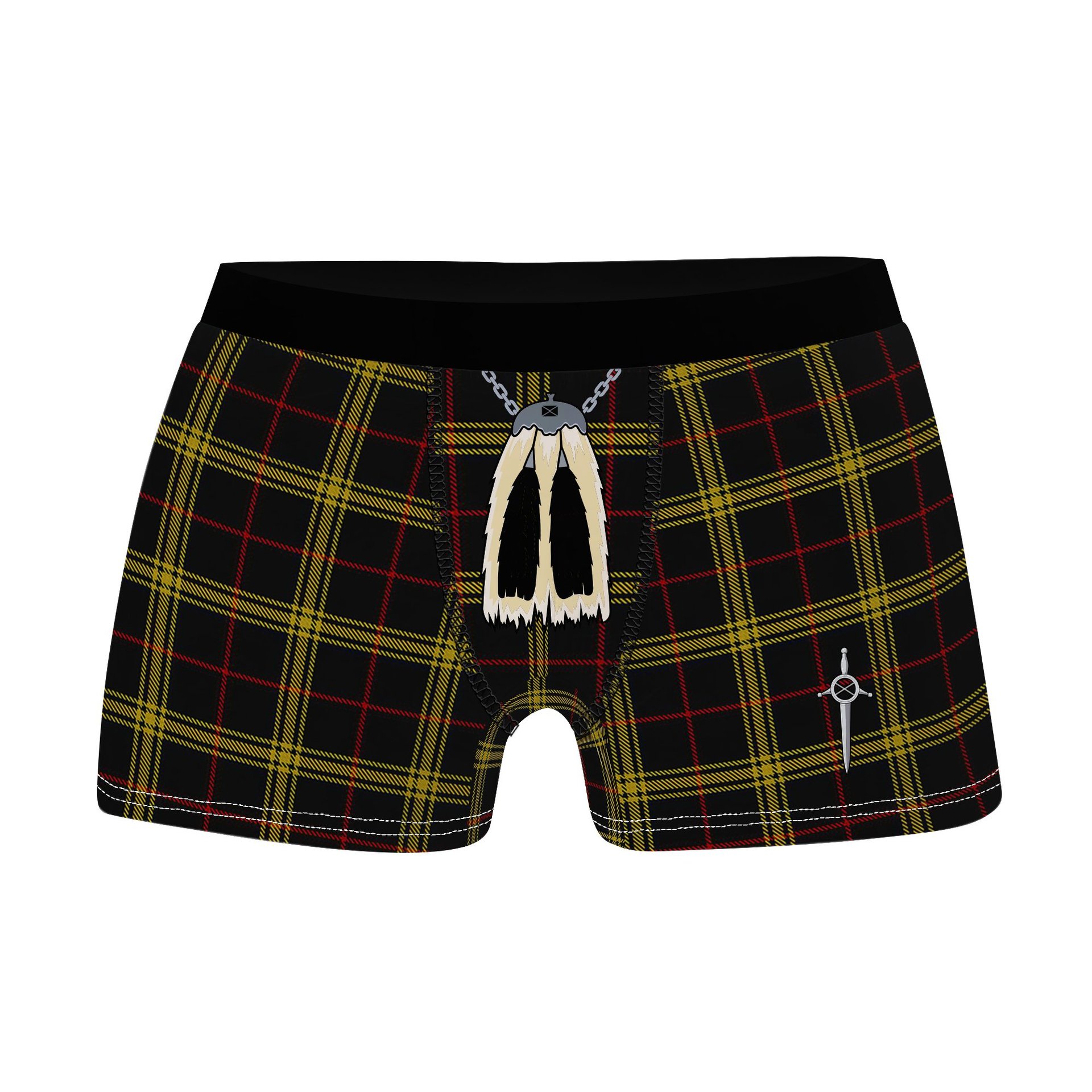 ScotsTee Shop Scottish Gwynn Clan Highland Kilt Sporran Tartan Boxer Briefs
