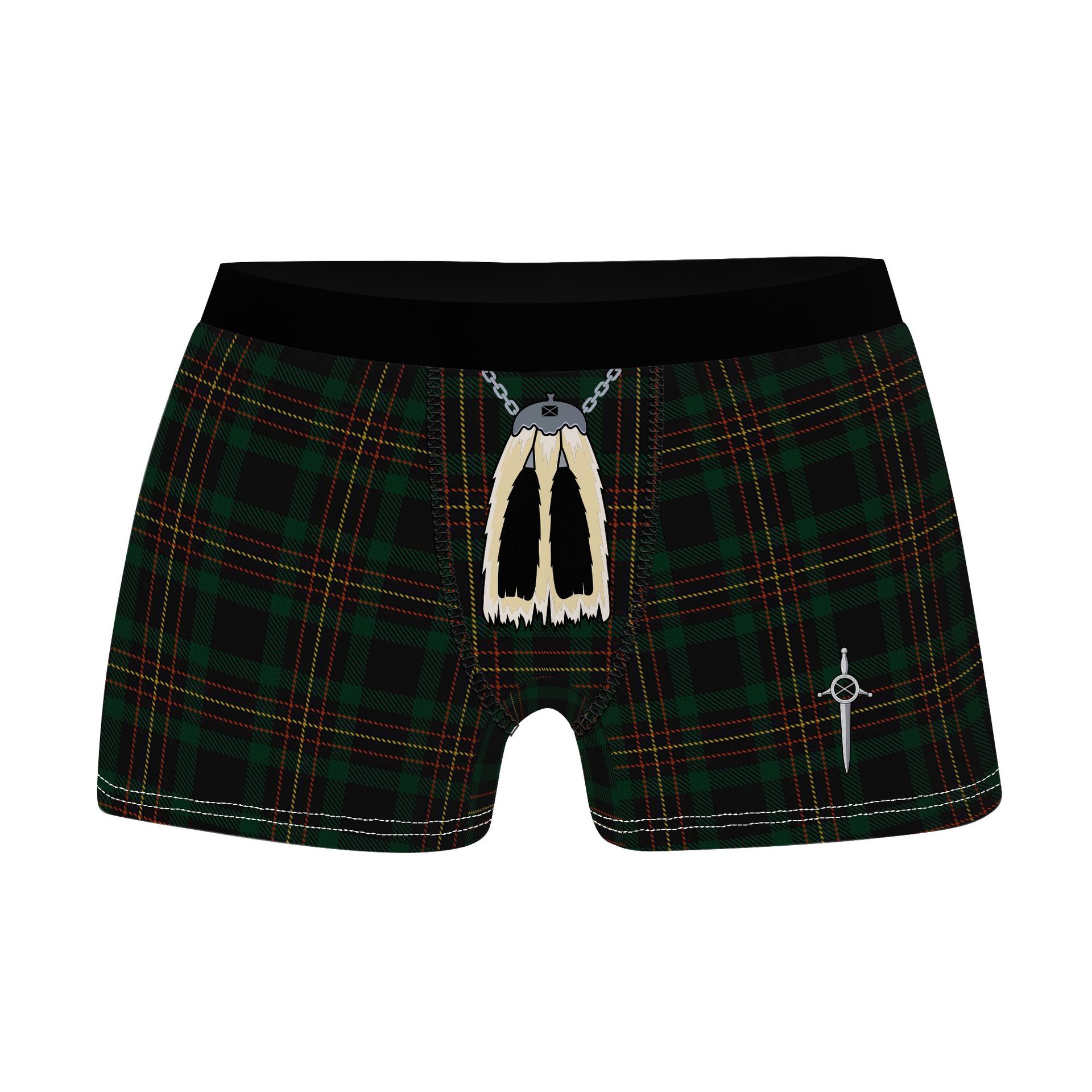 ScotsTee Shop Scottish Kalkofen Clan Highland Kilt Sporran Tartan Boxer Briefs