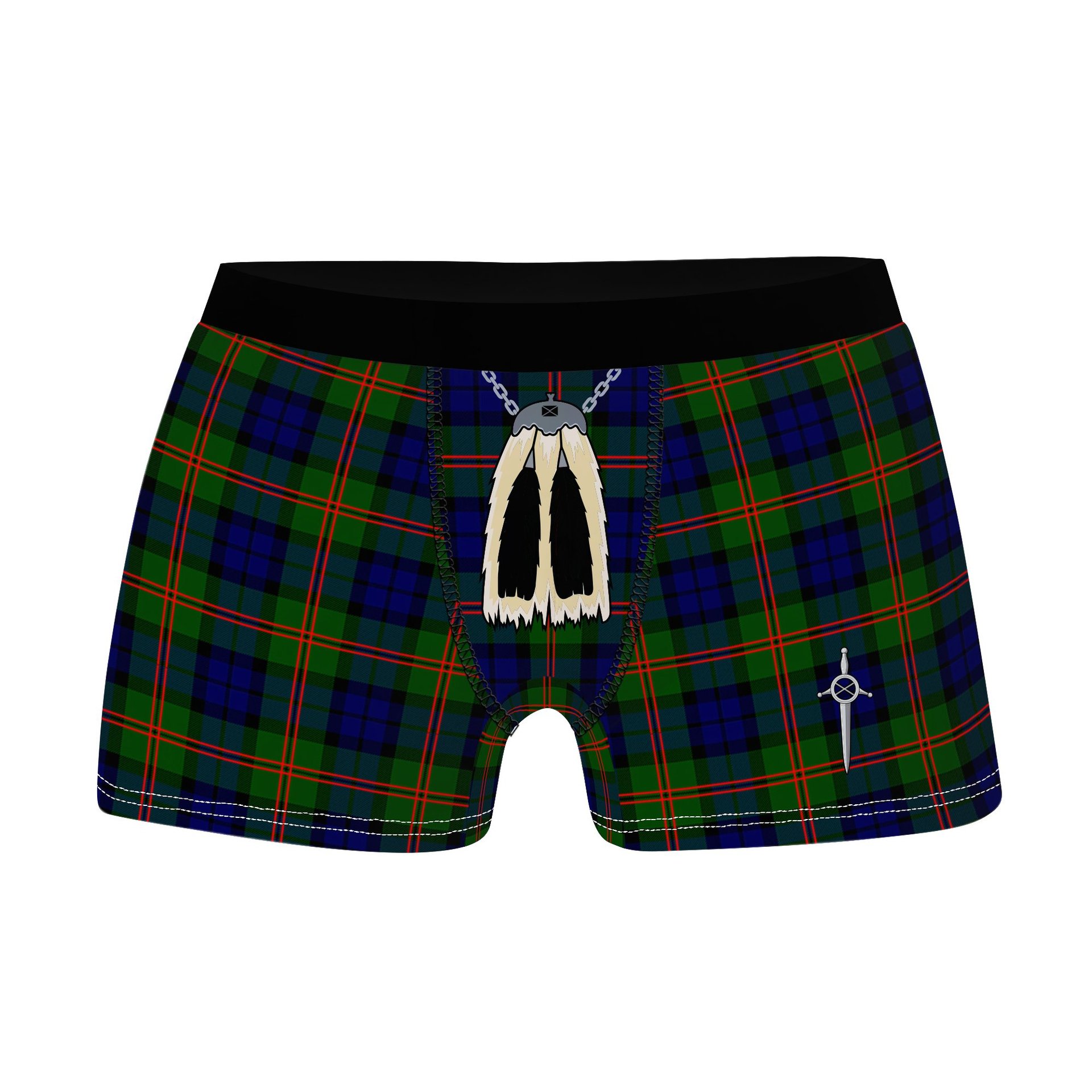 ScotsTee Shop Scottish Dundas Modern 02 Clan Highland Kilt Sporran Tartan Boxer Briefs
