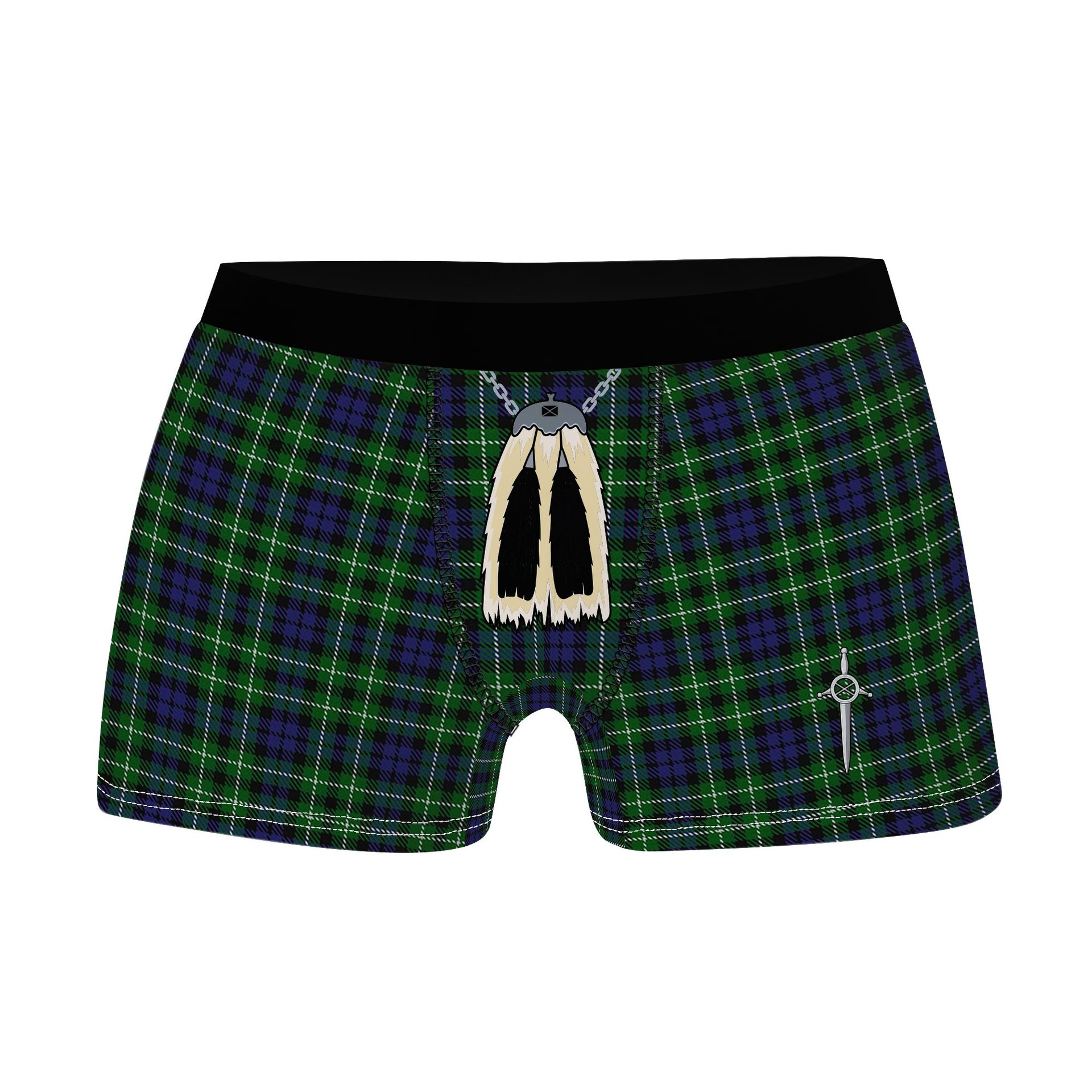 ScotsTee Shop Scottish Graham of Montrose Clan Highland Kilt Sporran Tartan Boxer Briefs