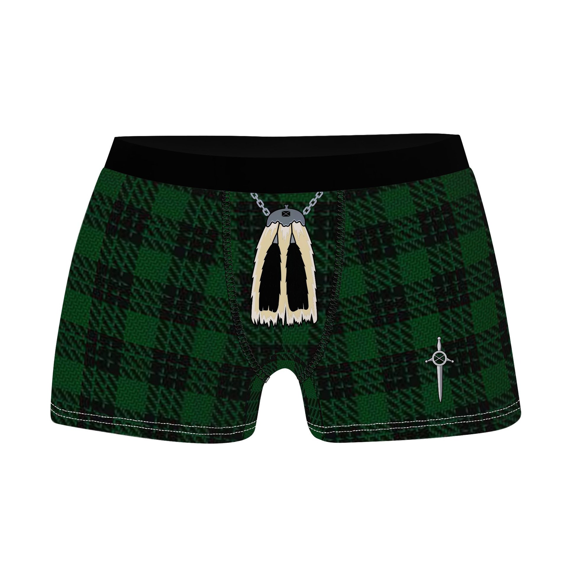 ScotsTee Shop Scottish Graham Clan Highland Kilt Sporran Tartan Boxer Briefs