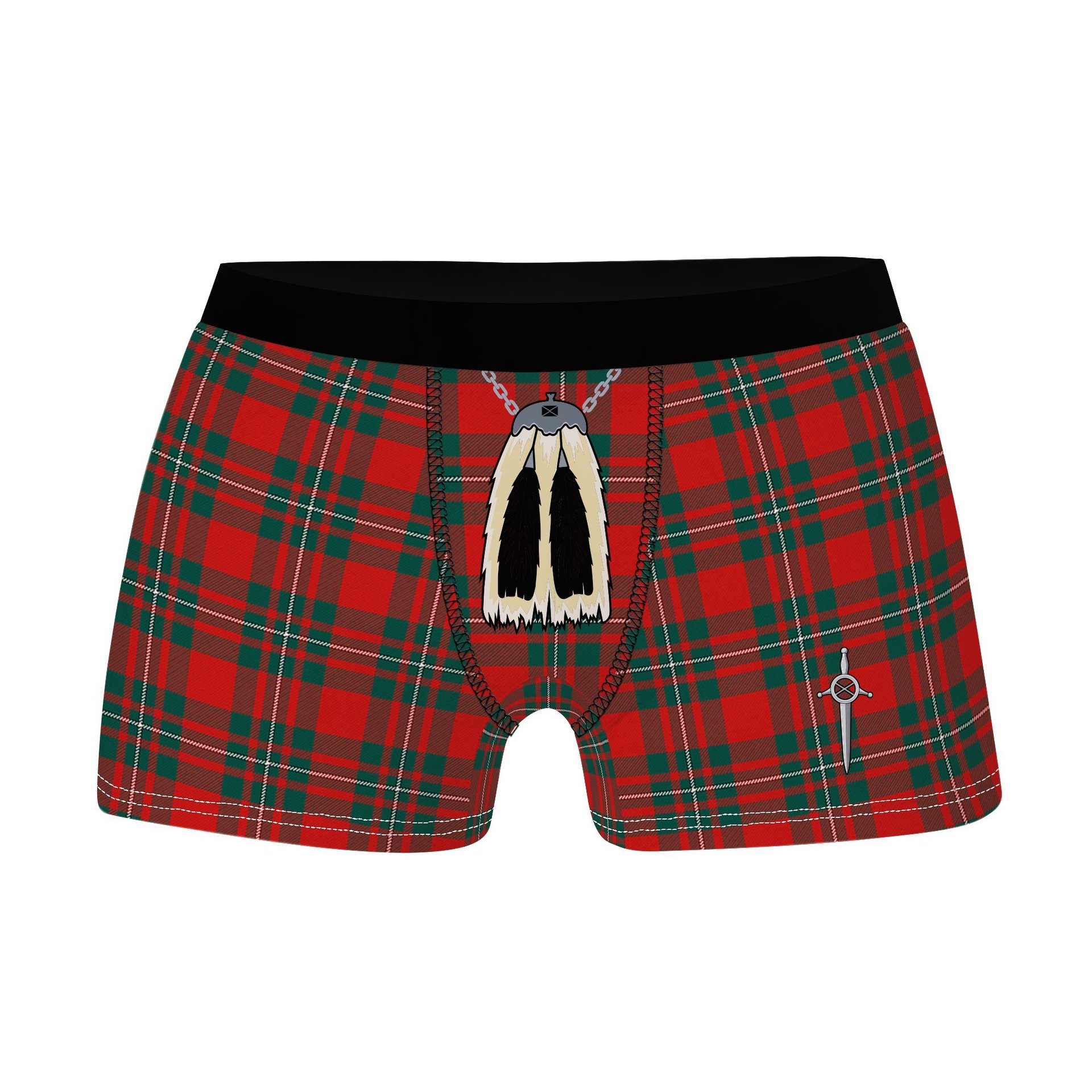 ScotsTee Shop Scottish Gregor Modern Clan Clan Highland Kilt Sporran Tartan Boxer Briefs