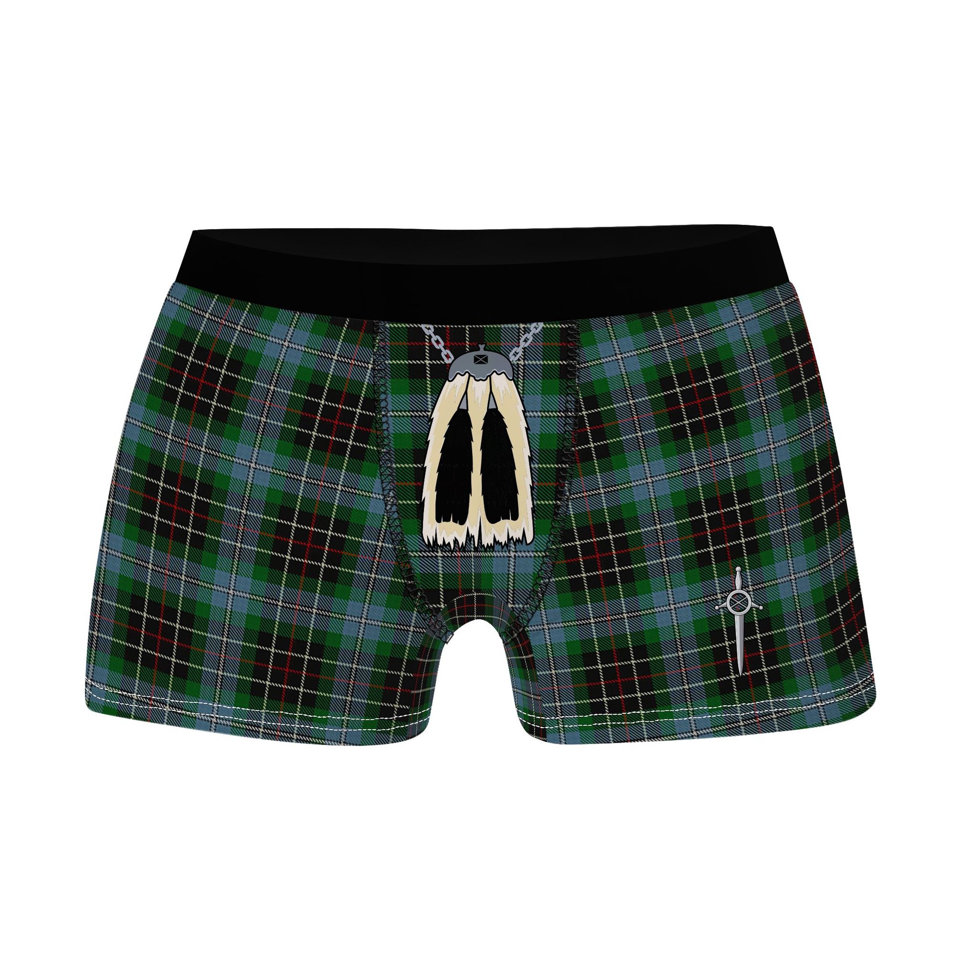 ScotsTee Shop Scottish Hyslop Hunting Clan Highland Kilt Sporran Tartan Boxer Briefs