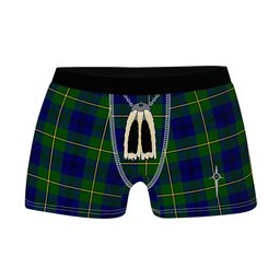 ScotsTee Shop Scottish Johnstone Modern Clan Highland Kilt Sporran Tartan Boxer Briefs