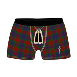 ScotsTee Shop Scottish Fraser 1800 Clan Highland Kilt Sporran Tartan Boxer Briefs
