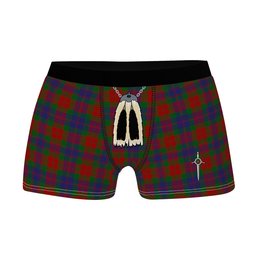 ScotsTee Shop Scottish Fraser 1800 Clan Highland Kilt Sporran Tartan Boxer Briefs