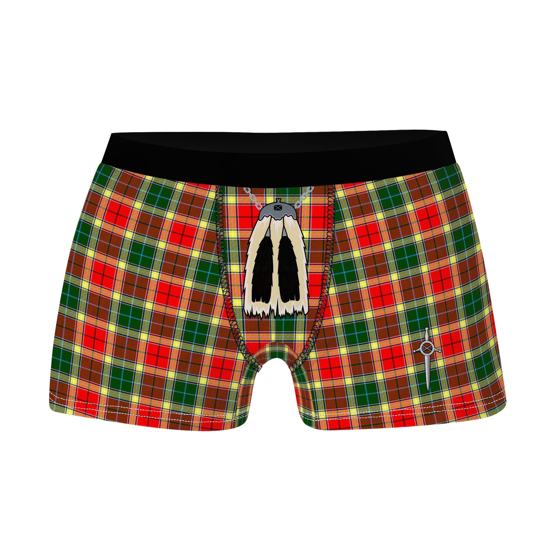 ScotsTee Shop Scottish Gibsone Clan Highland Kilt Sporran Tartan Boxer Briefs