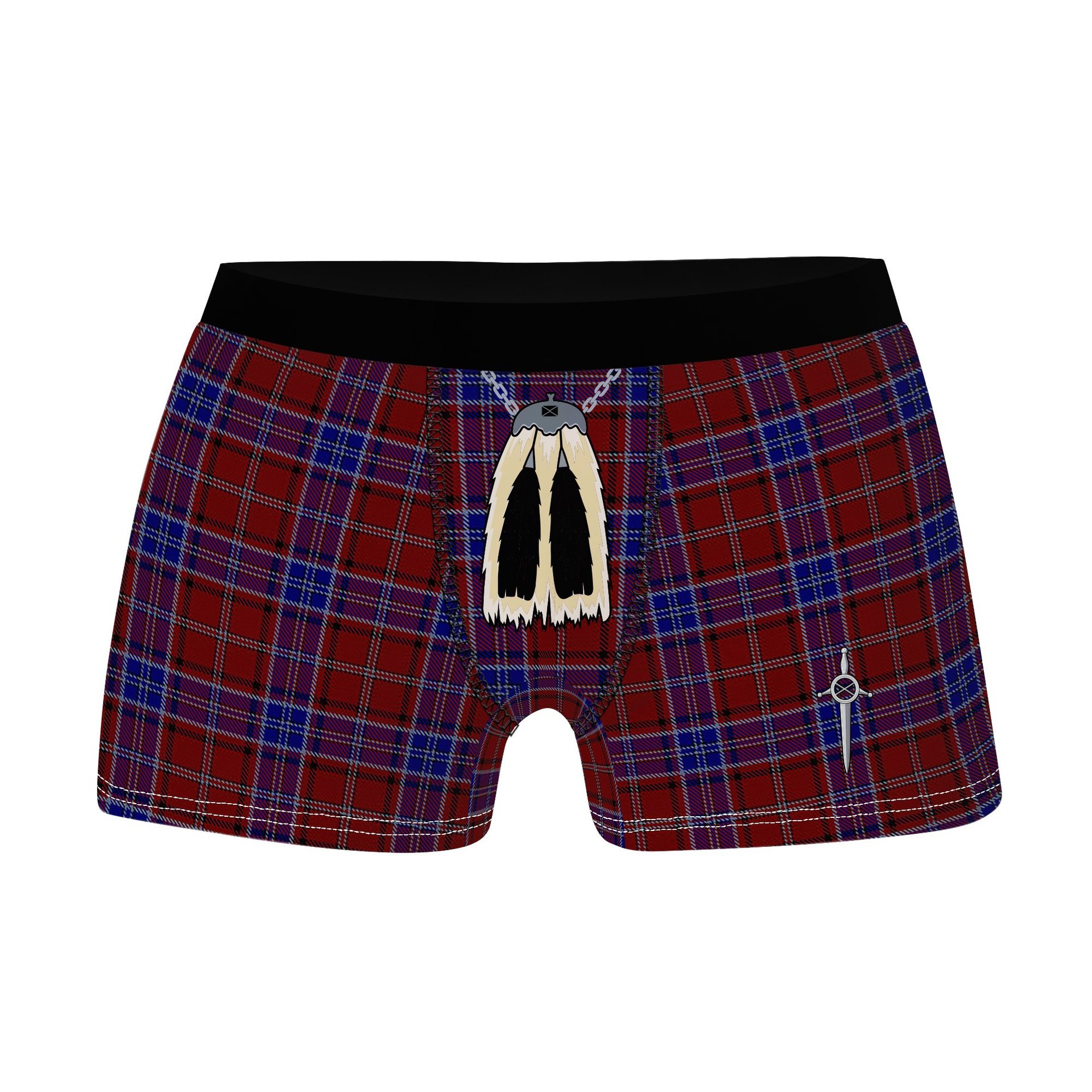 ScotsTee Shop Scottish Hudson Clan Highland Kilt Sporran Tartan Boxer Briefs