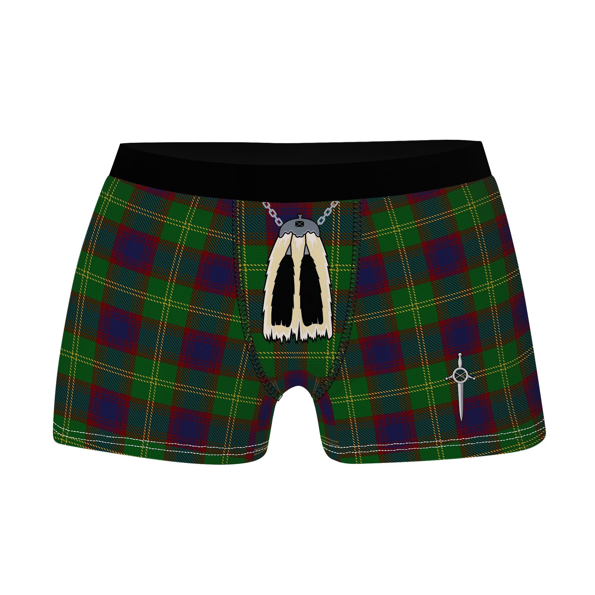 ScotsTee Shop Scottish Durie Clan Highland Kilt Sporran Tartan Boxer Briefs