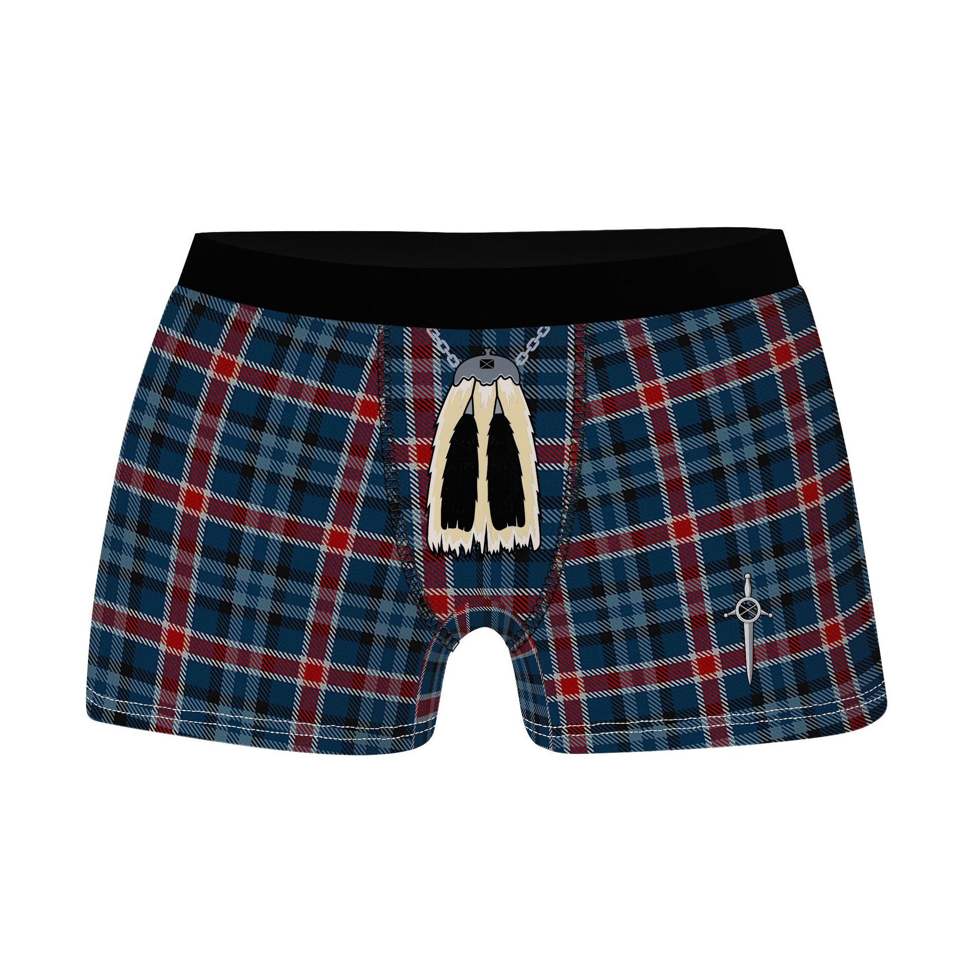 ScotsTee Shop Scottish Gandy of Myrton Clan Highland Kilt Sporran Tartan Boxer Briefs