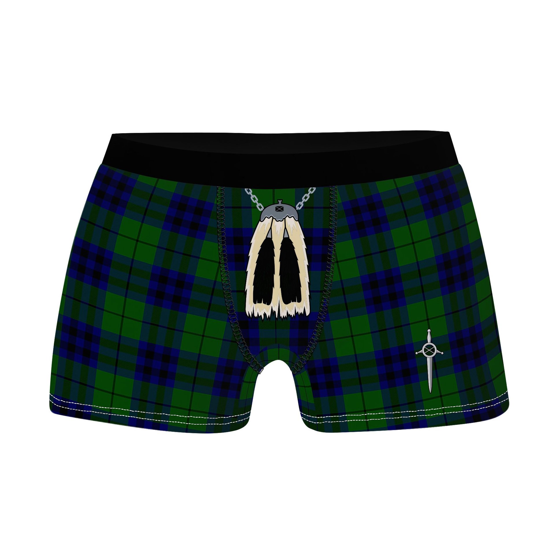 ScotsTee Shop Scottish Keith Modern Clan Highland Kilt Sporran Tartan Boxer Briefs