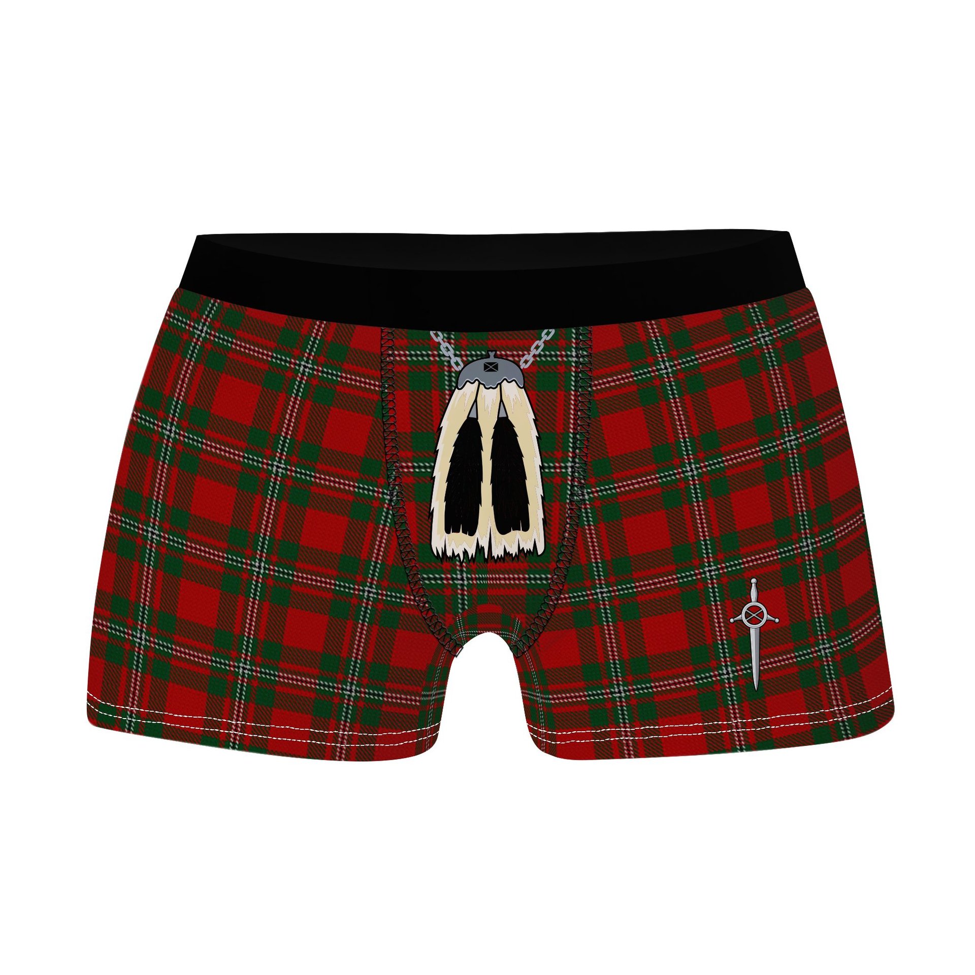 ScotsTee Shop Scottish Gregor Clan Highland Kilt Sporran Tartan Boxer Briefs