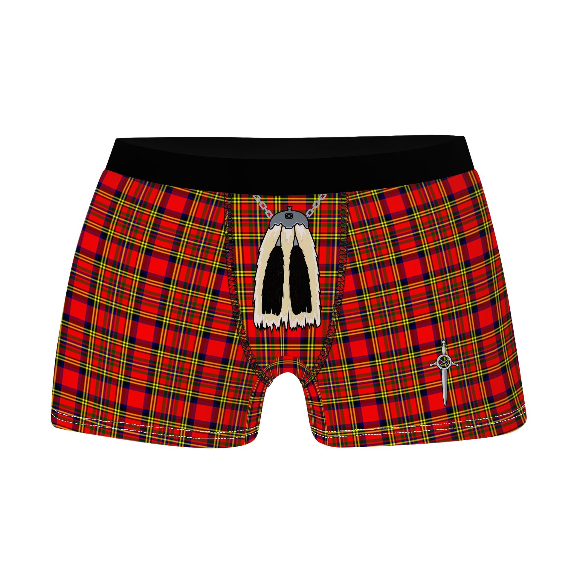 ScotsTee Shop Scottish Hepburn SC Clan Highland Kilt Sporran Tartan Boxer Briefs