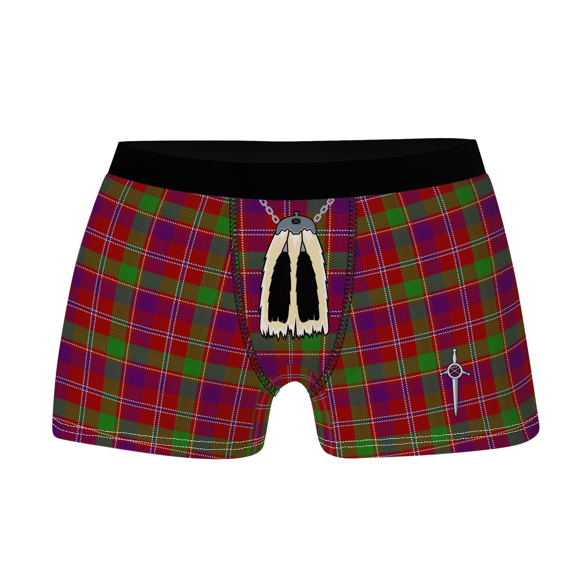 ScotsTee Shop Scottish Glenfinnan Clan Highland Kilt Sporran Tartan Boxer Briefs