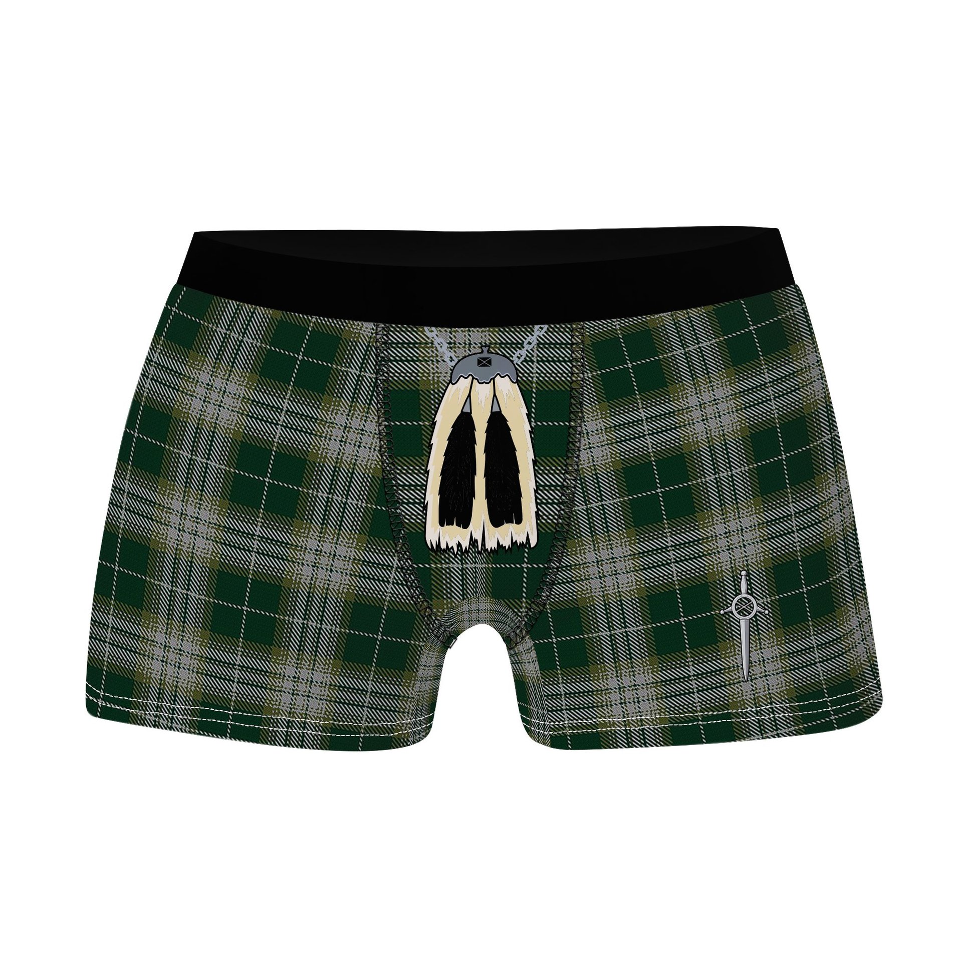 ScotsTee Shop Scottish Kelso Clan Highland Kilt Sporran Tartan Boxer Briefs