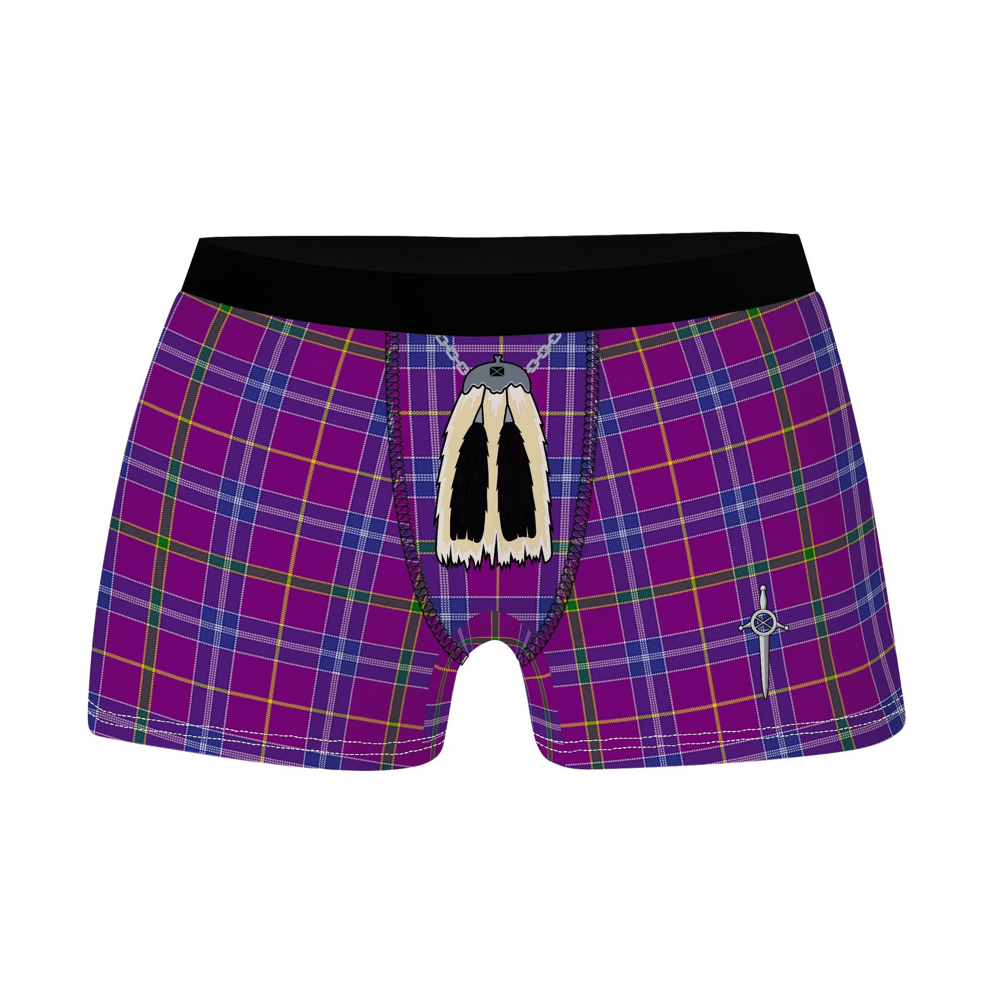 ScotsTee Shop Scottish Jackson Clan Highland Kilt Sporran Tartan Boxer Briefs