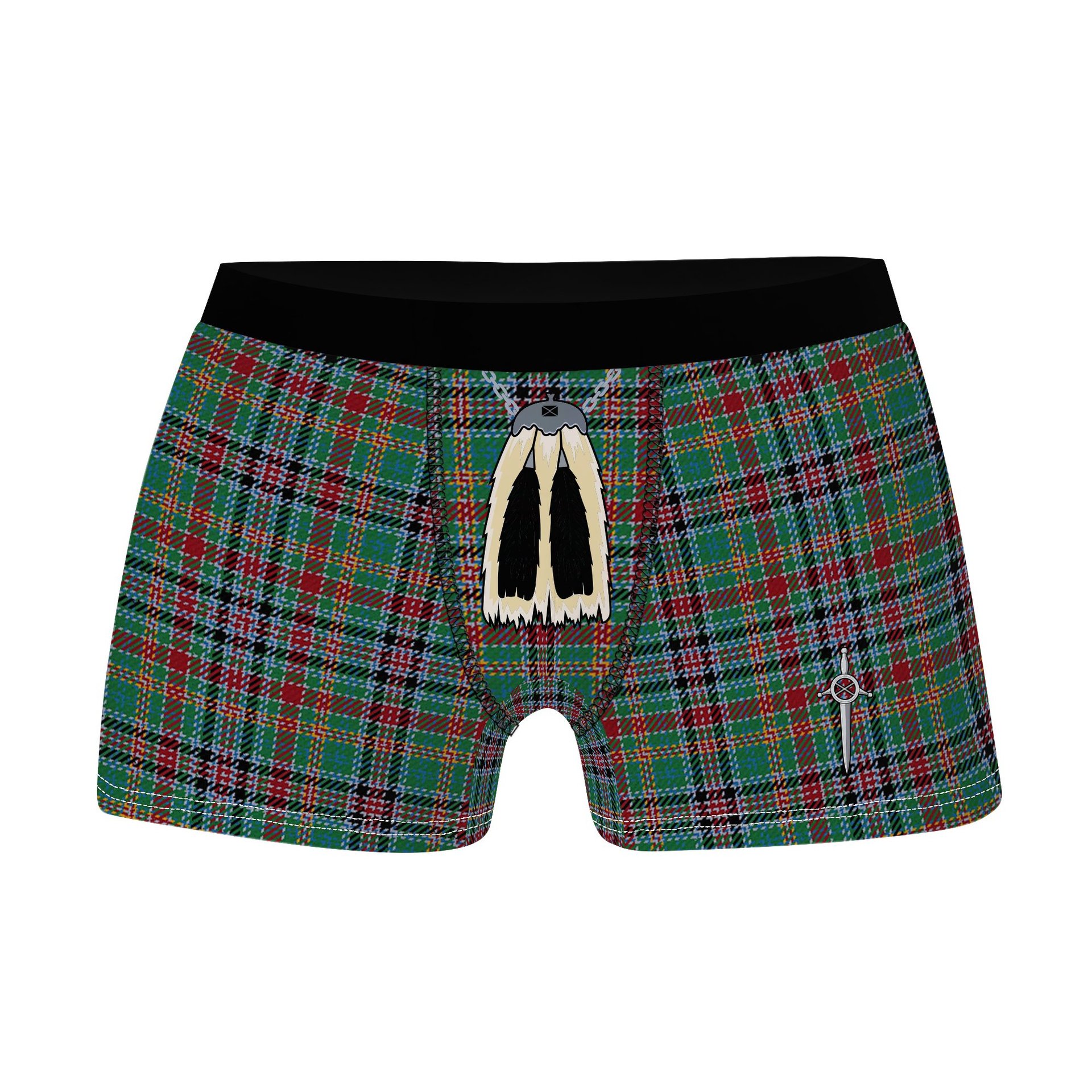 ScotsTee Shop Scottish Hunter Old Ancient Clan Highland Kilt Sporran Tartan Boxer Briefs