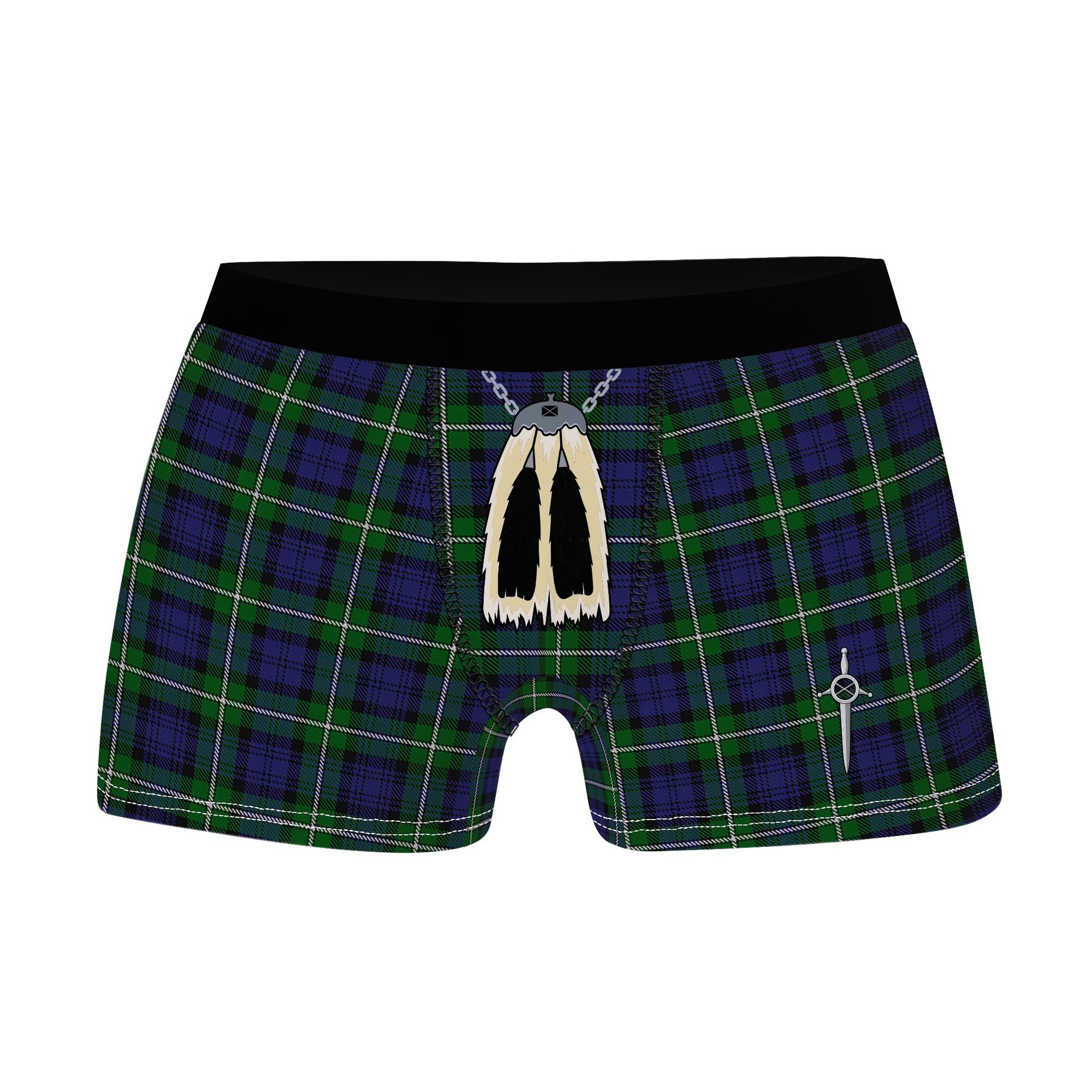 ScotsTee Shop Scottish Forbes Clan Highland Kilt Sporran Tartan Boxer Briefs