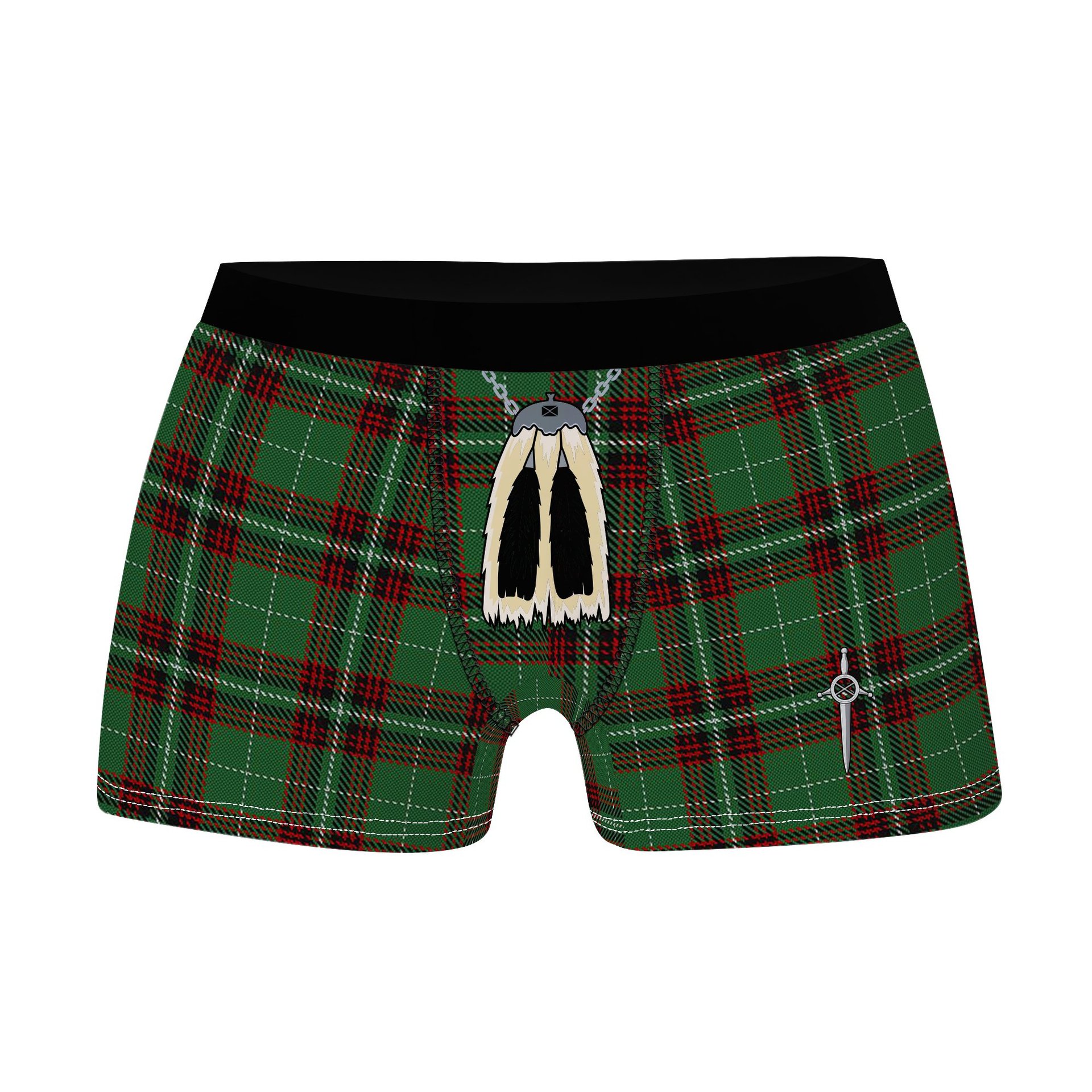 ScotsTee Shop Scottish Kiernan Clan Highland Kilt Sporran Tartan Boxer Briefs