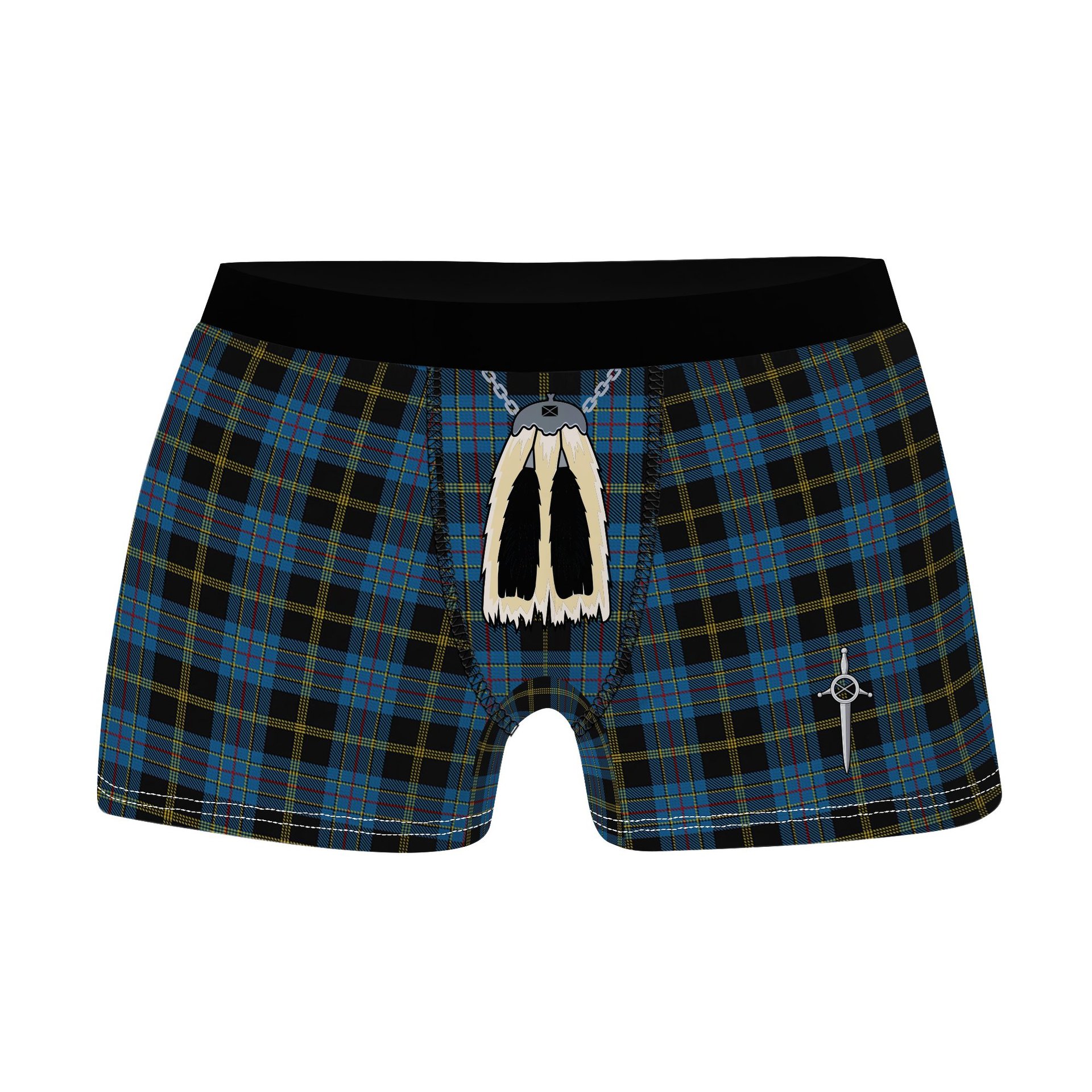 ScotsTee Shop Scottish Ewbank Clan Highland Kilt Sporran Tartan Boxer Briefs