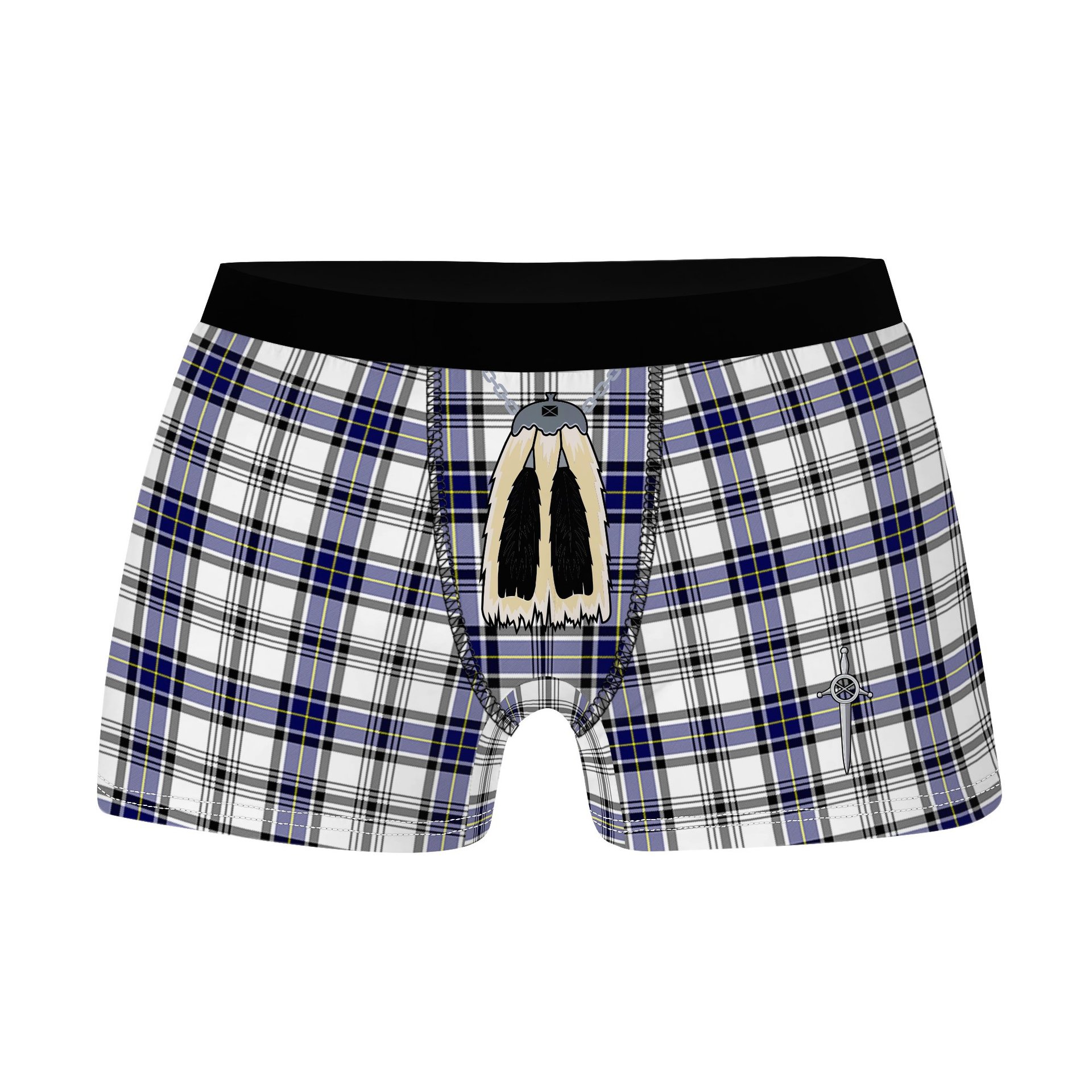 ScotsTee Shop Scottish Hannay Modern Clan Highland Kilt Sporran Tartan Boxer Briefs
