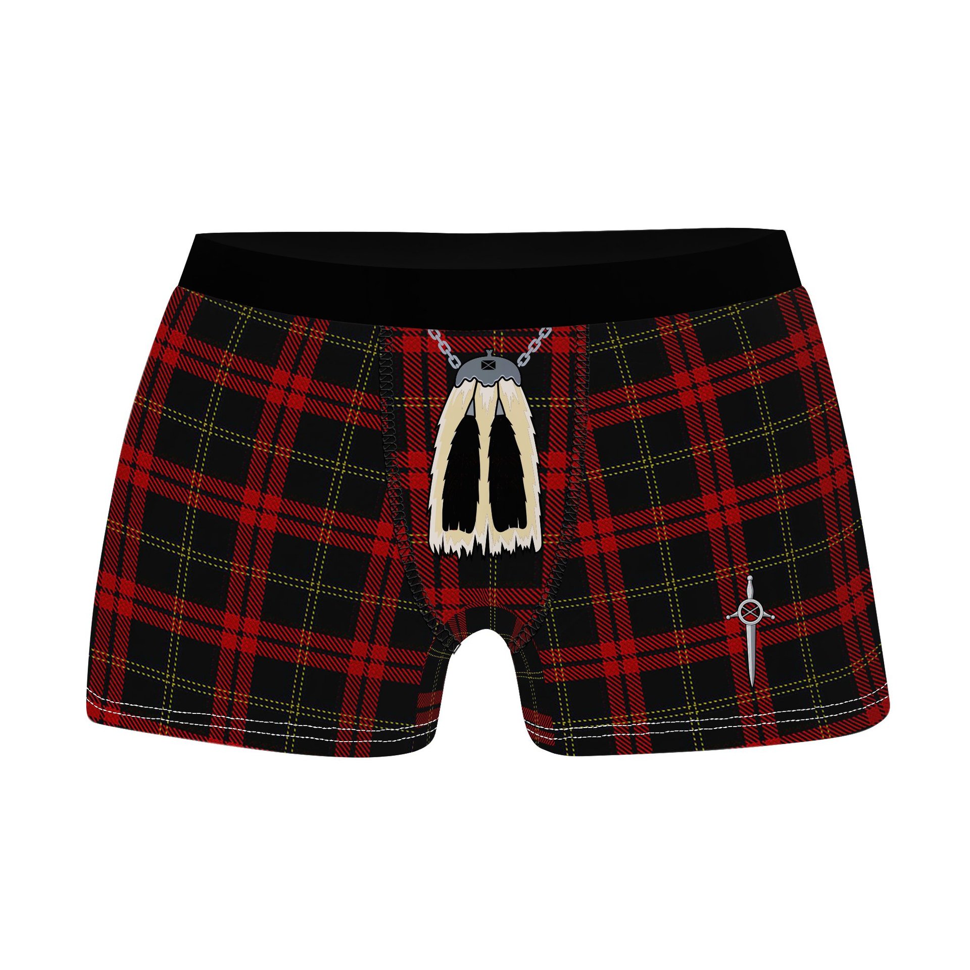 ScotsTee Shop Scottish Harvie Clan Highland Kilt Sporran Tartan Boxer Briefs