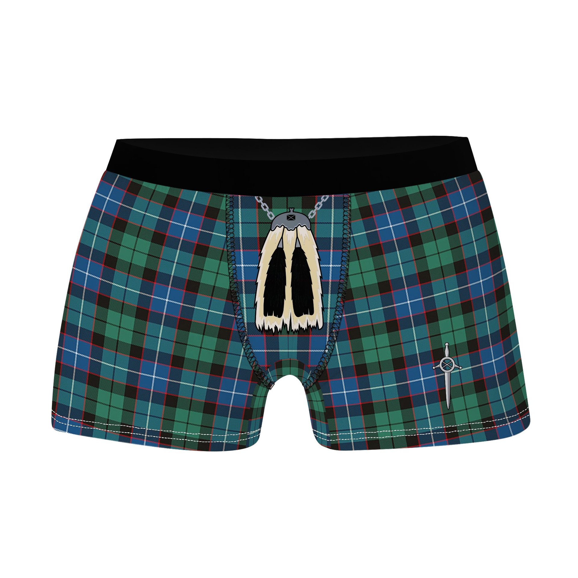 ScotsTee Shop Scottish Hunter Ancient Clan Highland Kilt Sporran Tartan Boxer Briefs