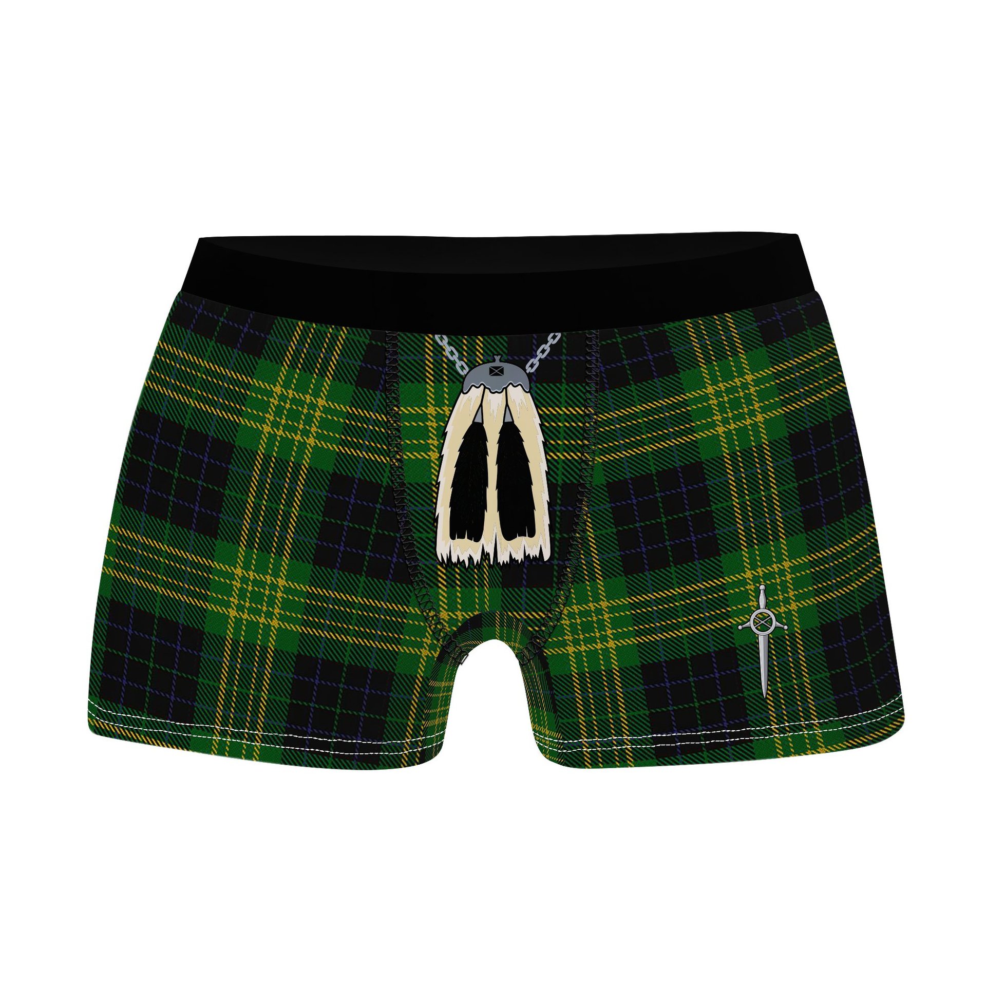 ScotsTee Shop Scottish Fitzpatrick Hunting Clan Highland Kilt Sporran Tartan Boxer Briefs
