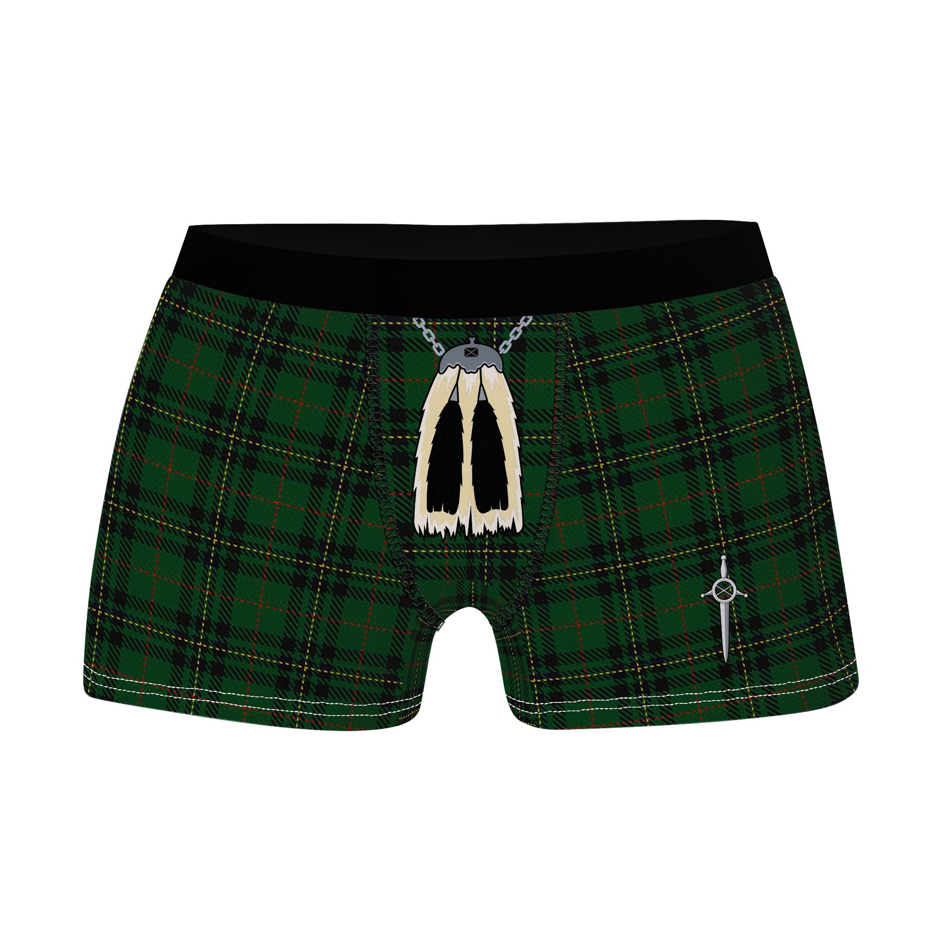 ScotsTee Shop Scottish Forbes 1842 Clan Highland Kilt Sporran Tartan Boxer Briefs
