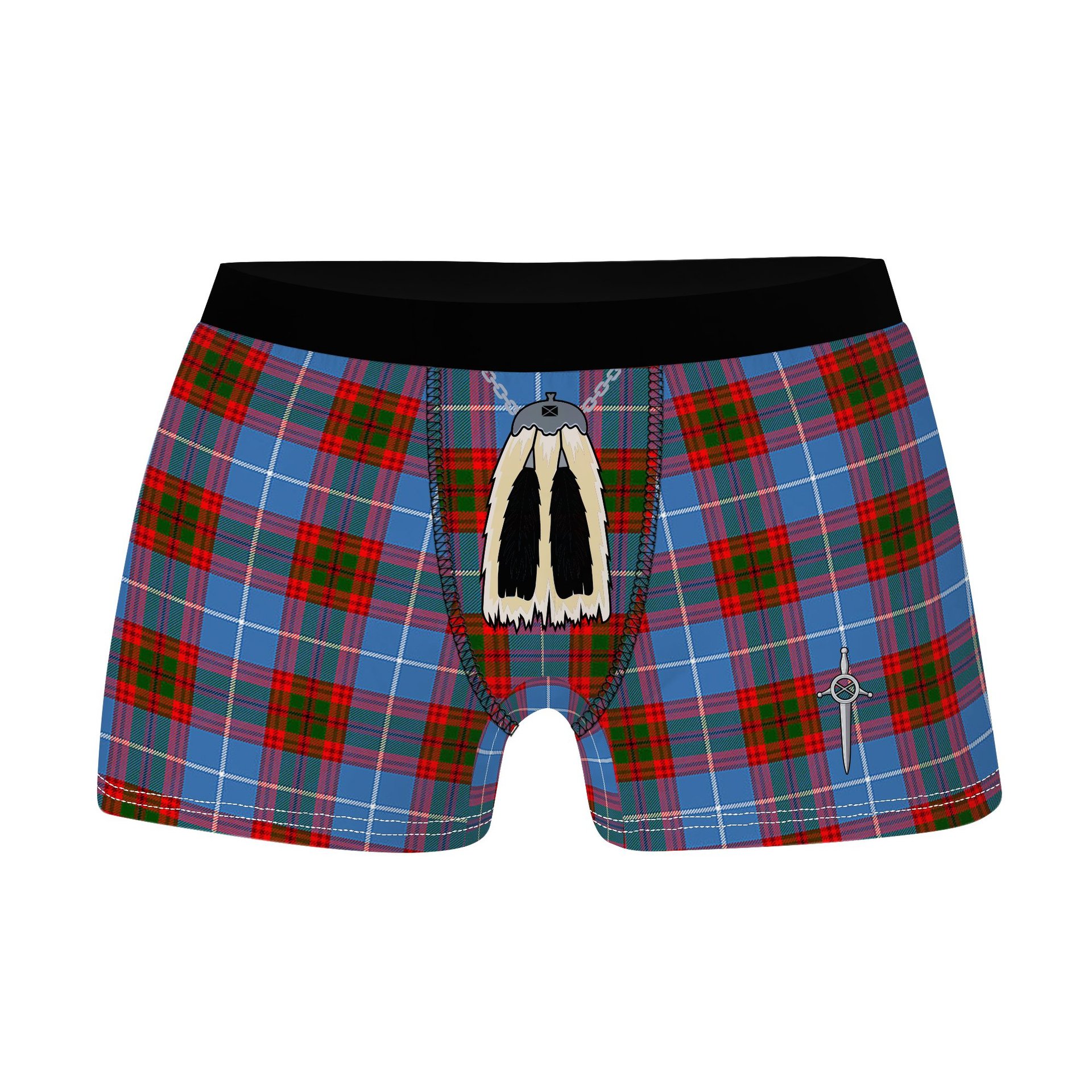 ScotsTee Shop Scottish Edinburgh Clan Highland Kilt Sporran Tartan Boxer Briefs
