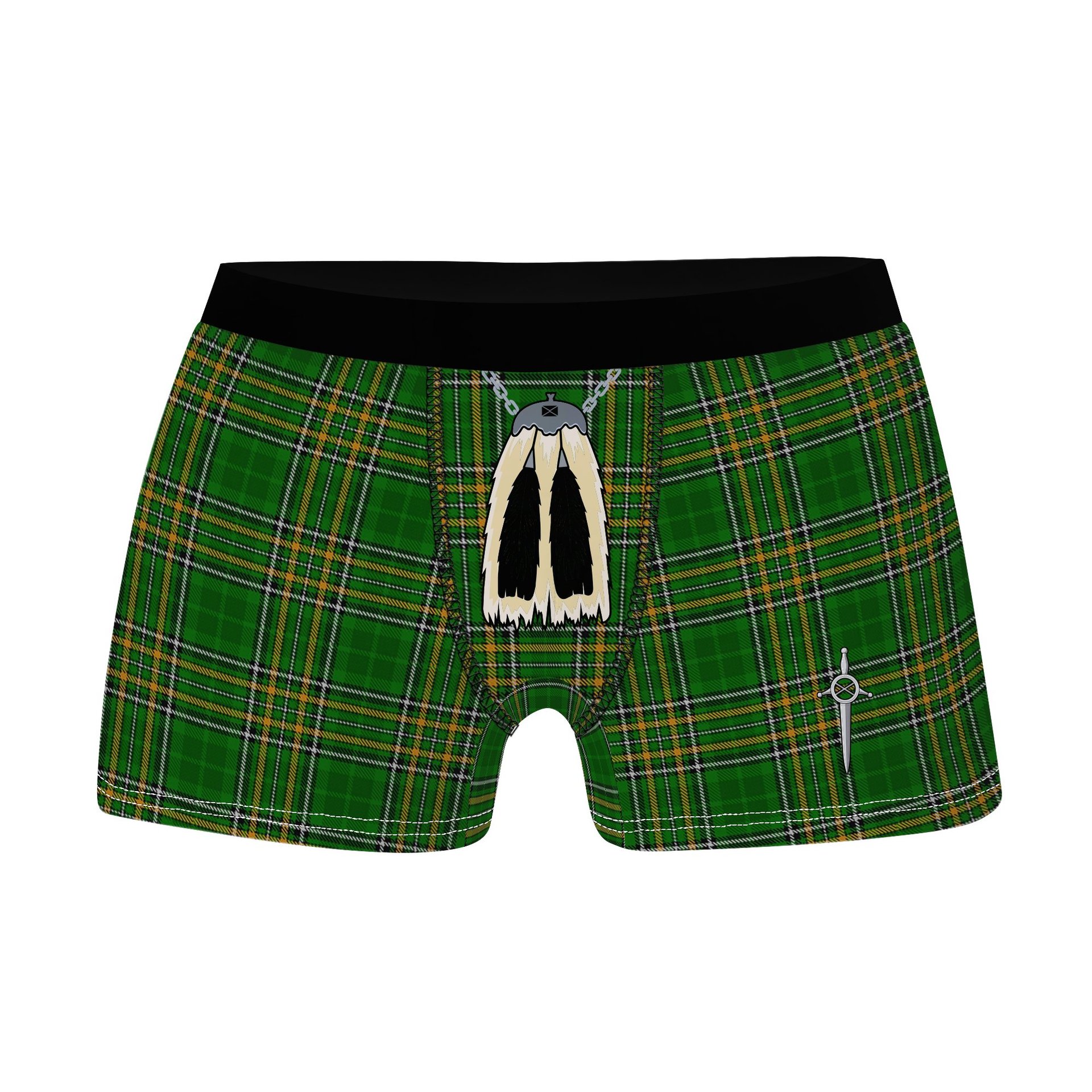 ScotsTee Shop Scottish Ireland National Clan Highland Kilt Sporran Tartan Boxer Briefs