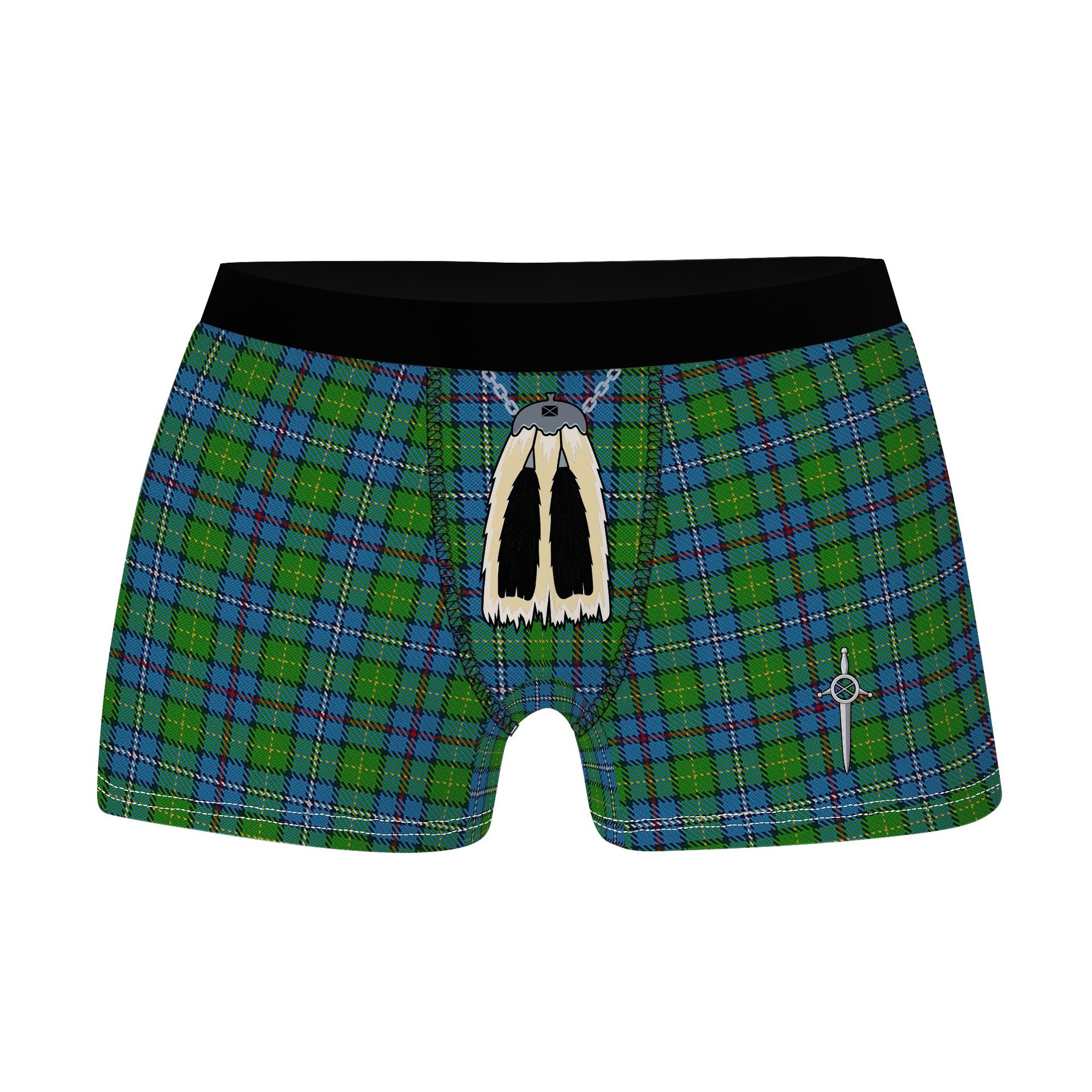 ScotsTee Shop Scottish Hosey Clan Highland Kilt Sporran Tartan Boxer Briefs