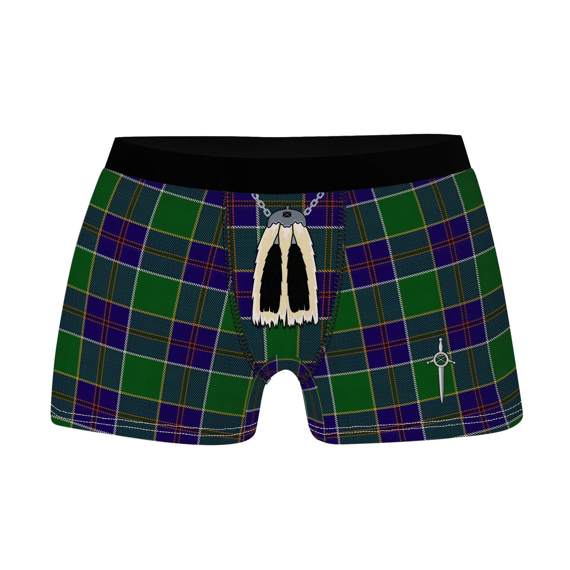 ScotsTee Shop Scottish Inkster Clan Highland Kilt Sporran Tartan Boxer Briefs