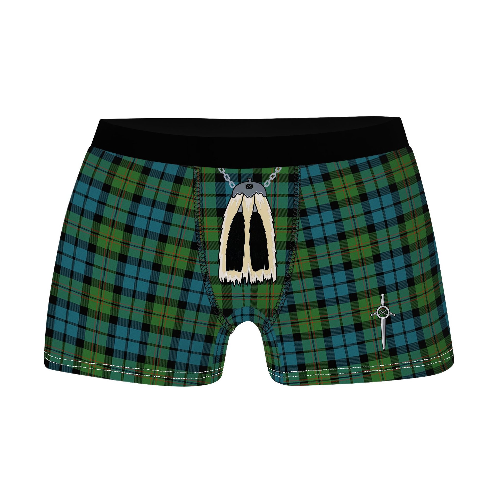 ScotsTee Shop Scottish Dundas Ancient Clan Highland Kilt Sporran Tartan Boxer Briefs