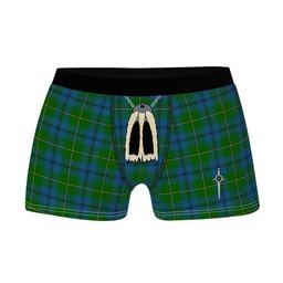 ScotsTee Shop Scottish Johnstone Clan Highland Kilt Sporran Tartan Boxer Briefs