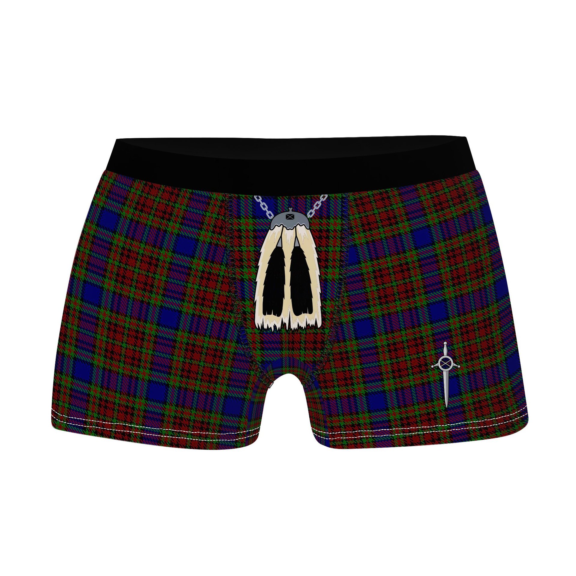 ScotsTee Shop Scottish Highfield Clan Highland Kilt Sporran Tartan Boxer Briefs
