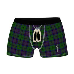ScotsTee Shop Scottish Gary or Garry Clan Highland Kilt Sporran Tartan Boxer Briefs