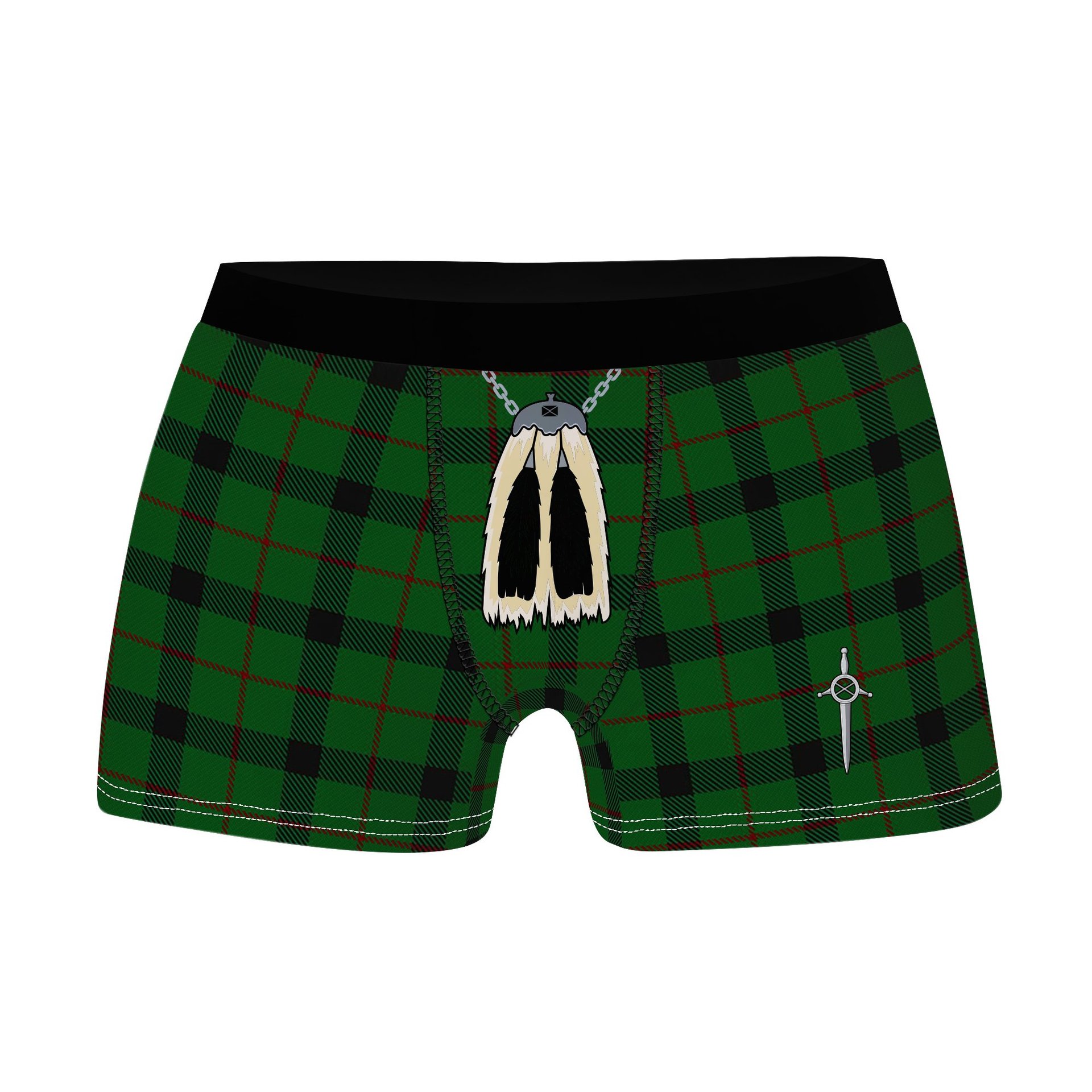 ScotsTee Shop Scottish Kincaid Clan Highland Kilt Sporran Tartan Boxer Briefs