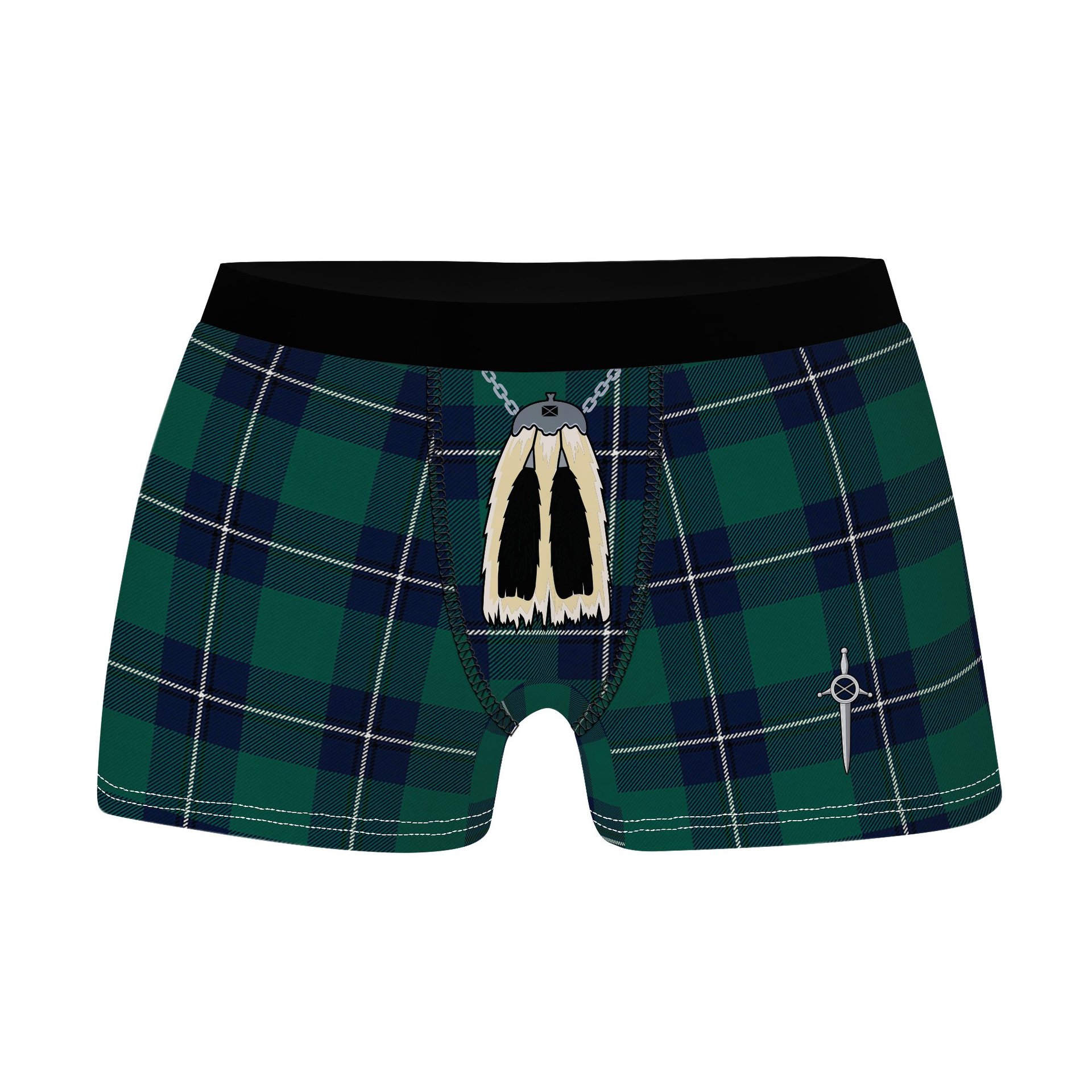 ScotsTee Shop Scottish Irvine Modern Clan Highland Kilt Sporran Tartan Boxer Briefs