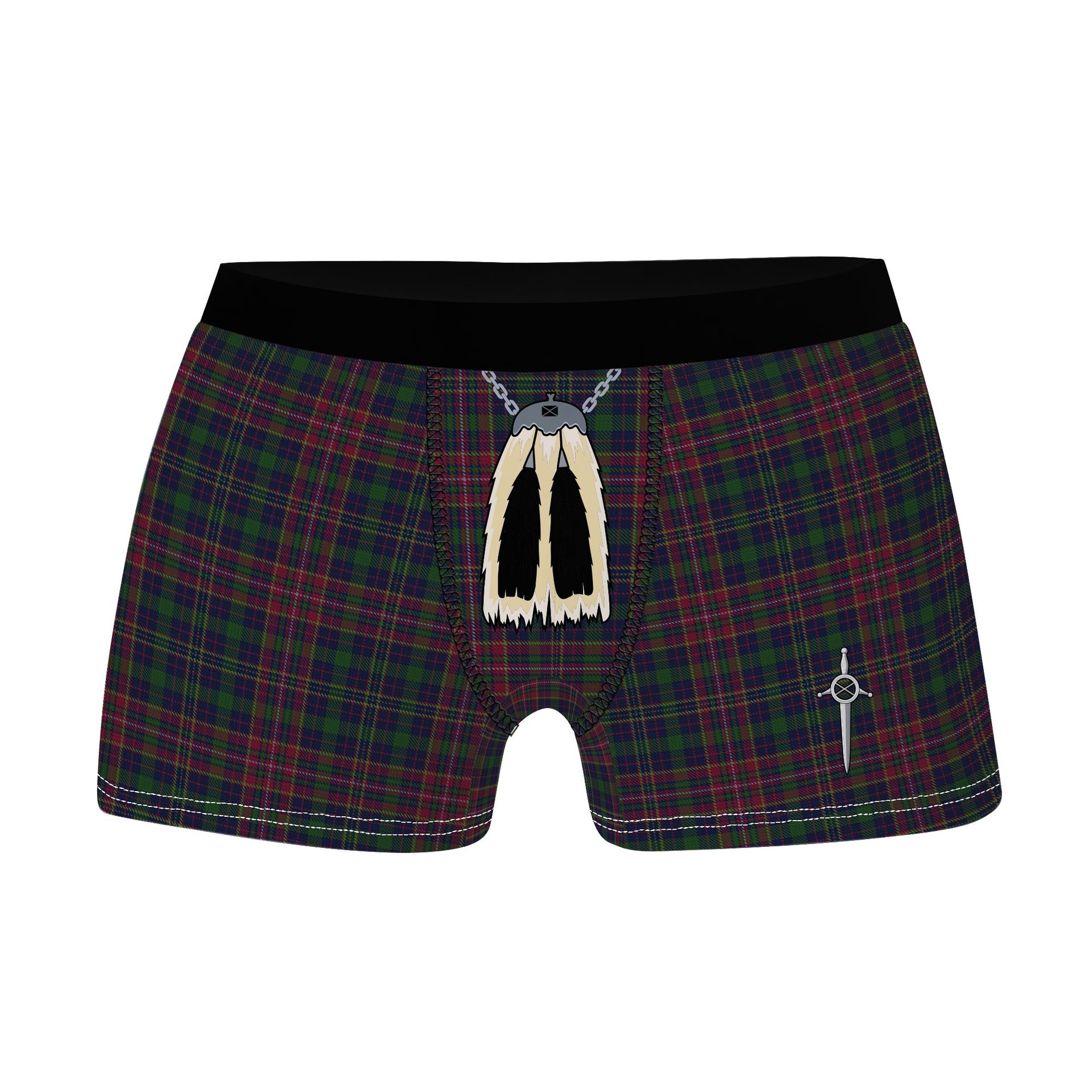 ScotsTee Shop Scottish Jrgensen of Taasingee Clan Highland Kilt Sporran Tartan Boxer Briefs